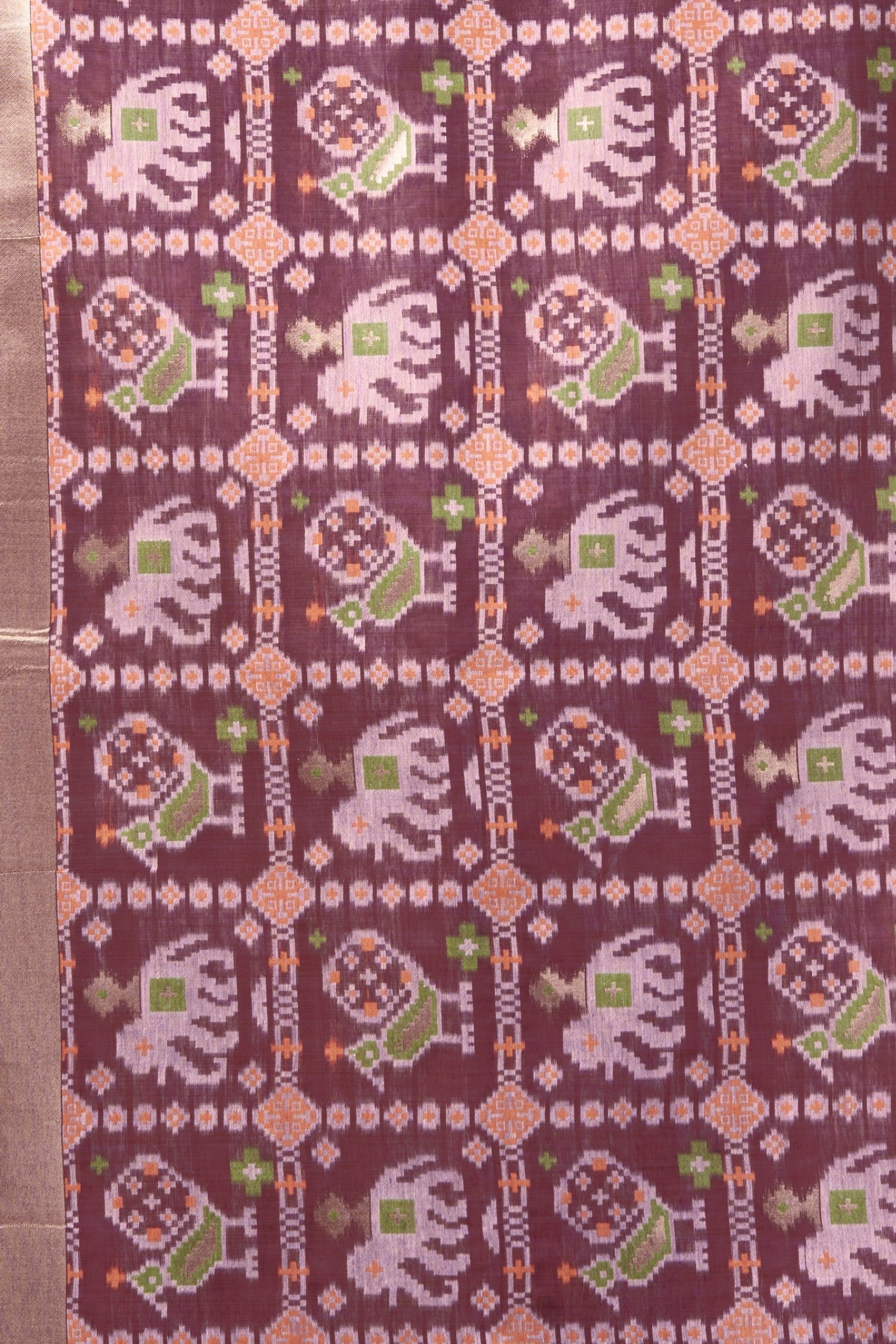 Buy MySilkLove Lotus Pink Patola Pallu Zari Woven Saree Online