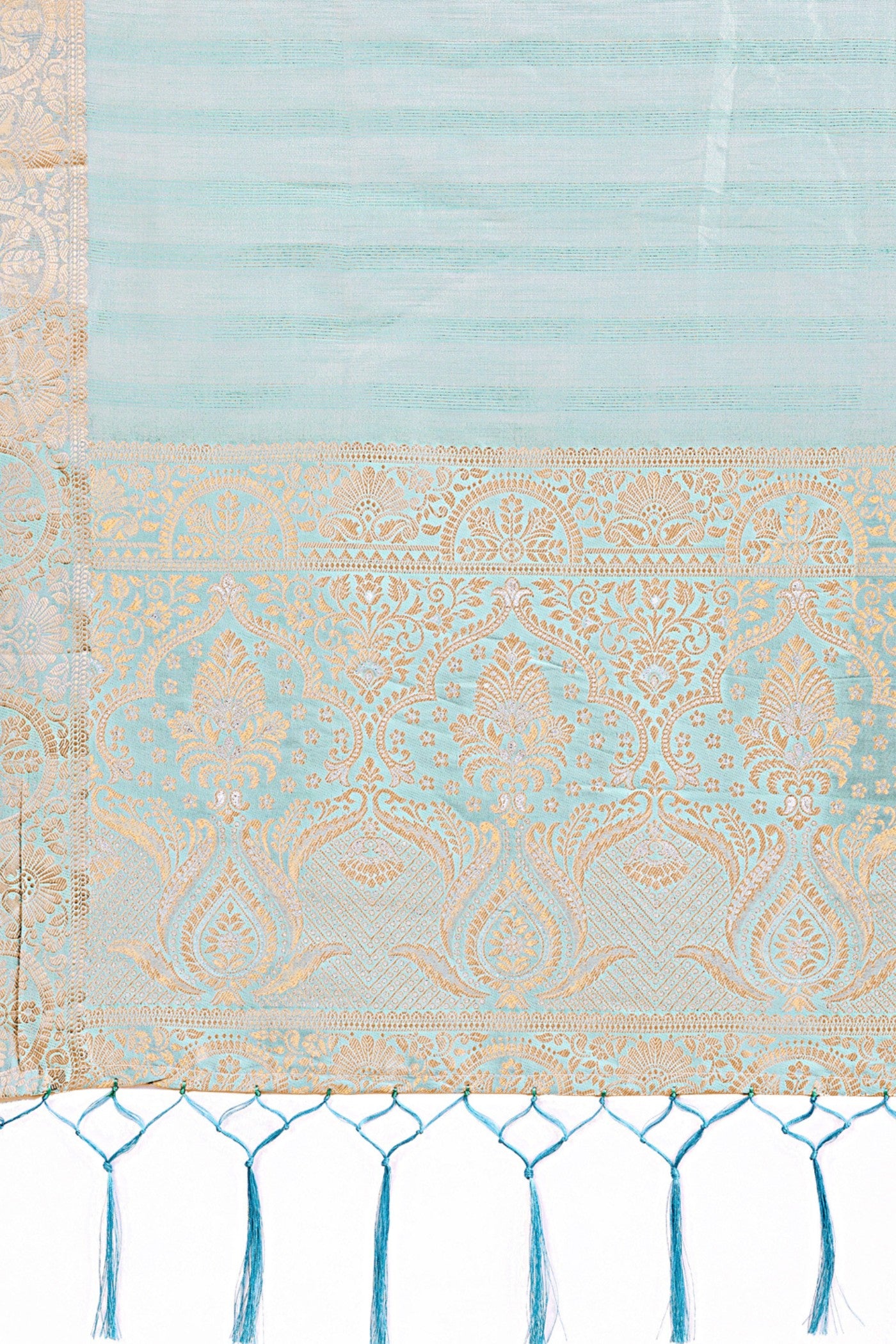 Buy MySilkLove Chrome Blue Woven Organza Saree Online