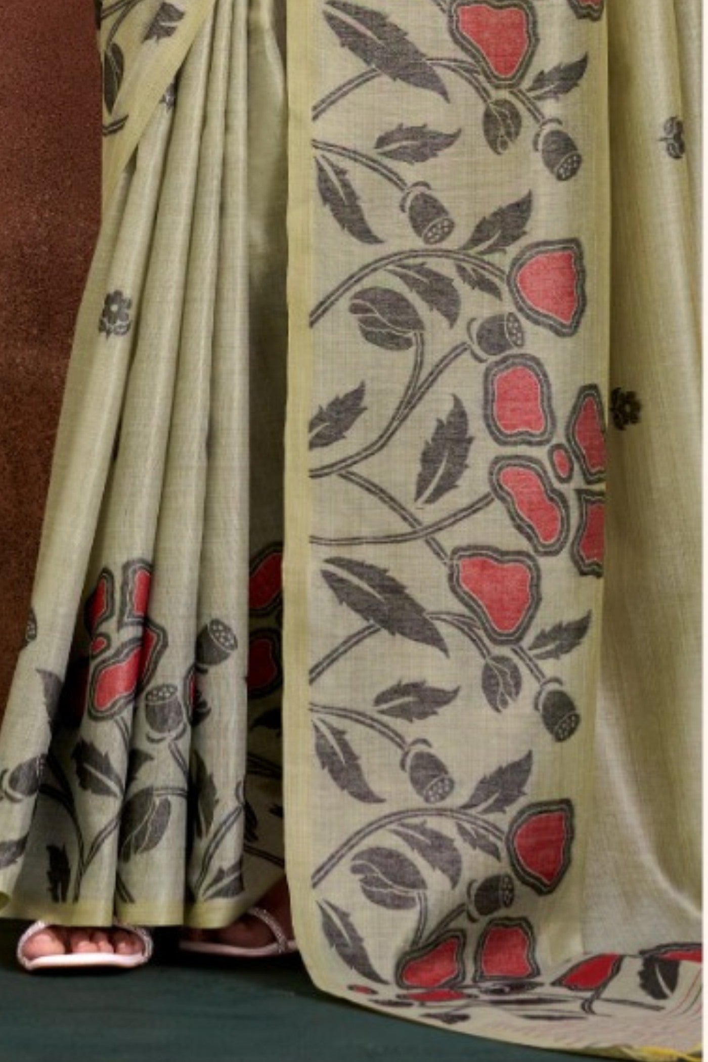 Buy MySilkLove Hunter Green Handloom Modal Silk Saree Online