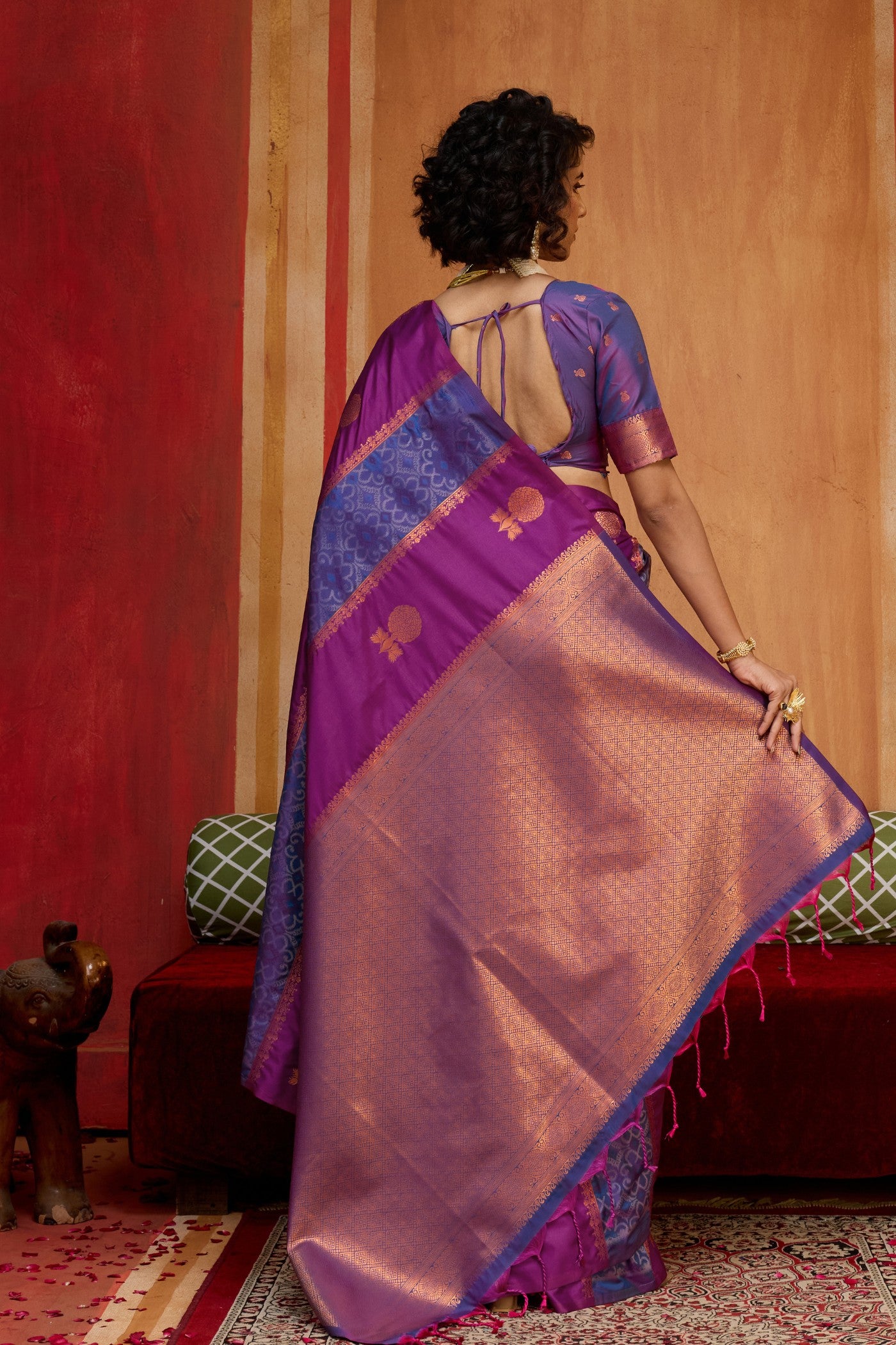 Buy MySilkLove Carolina Blue Banarasi Handloom Patola Saree Online