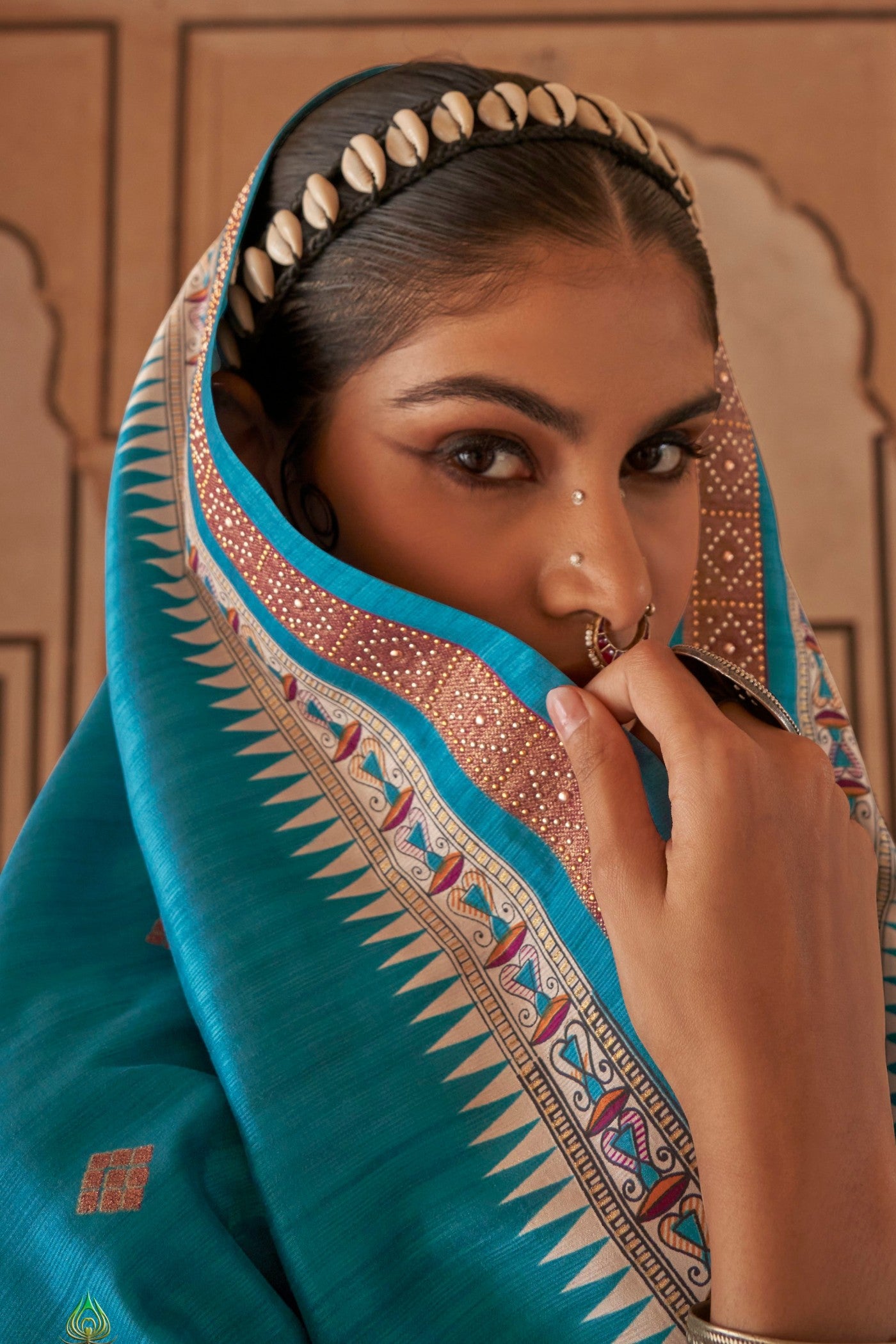 Buy MySilkLove Azure Blue Printed Patola Saree Online