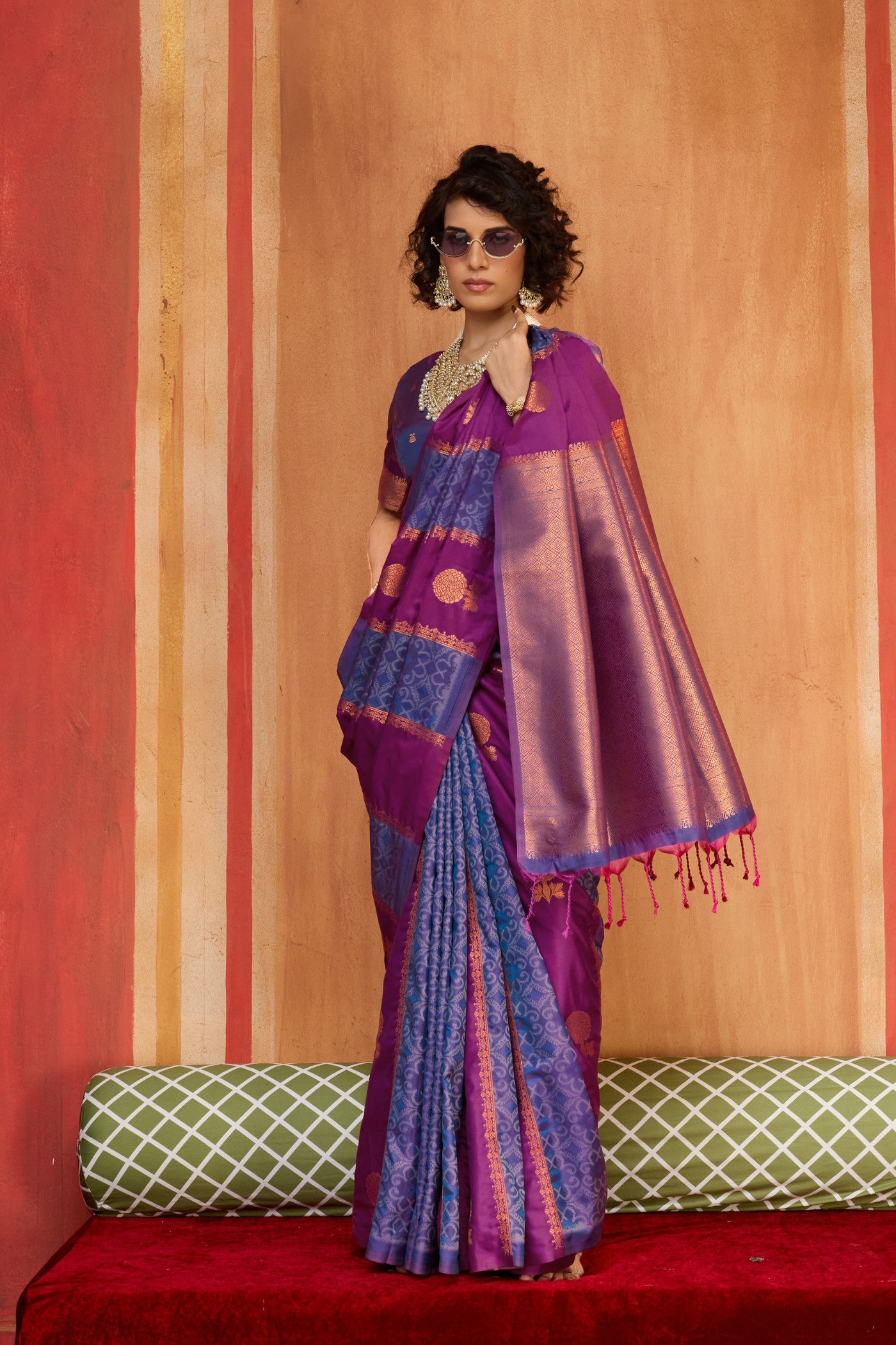 Buy MySilkLove Carolina Blue Banarasi Handloom Patola Saree Online