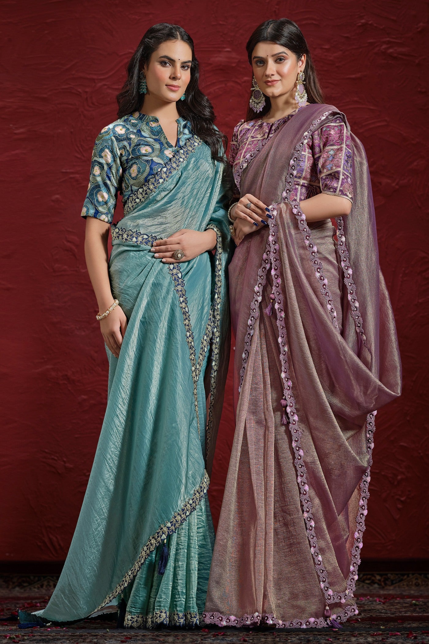 Buy MySilkLove Mauve Purple Banarasi Saree with Stitched Blouse Online