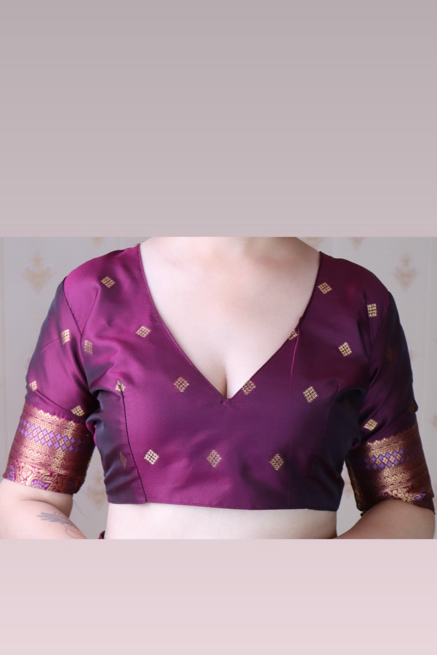 Buy MySilkLove Amethyst Purple Banarasi Handloom Saree Online