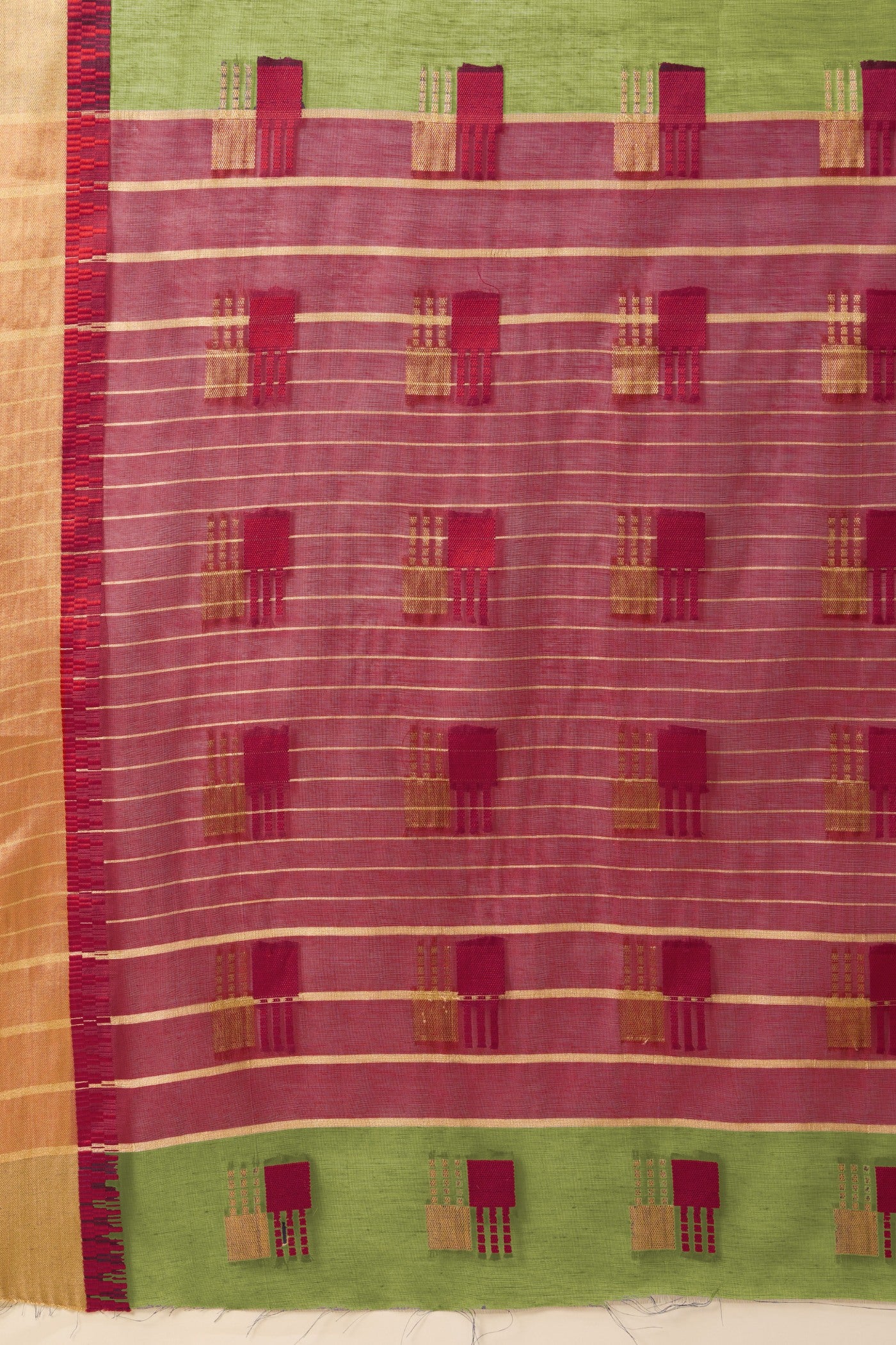 Buy MySilkLove Forest Green Cotton Soft Silk Saree Online
