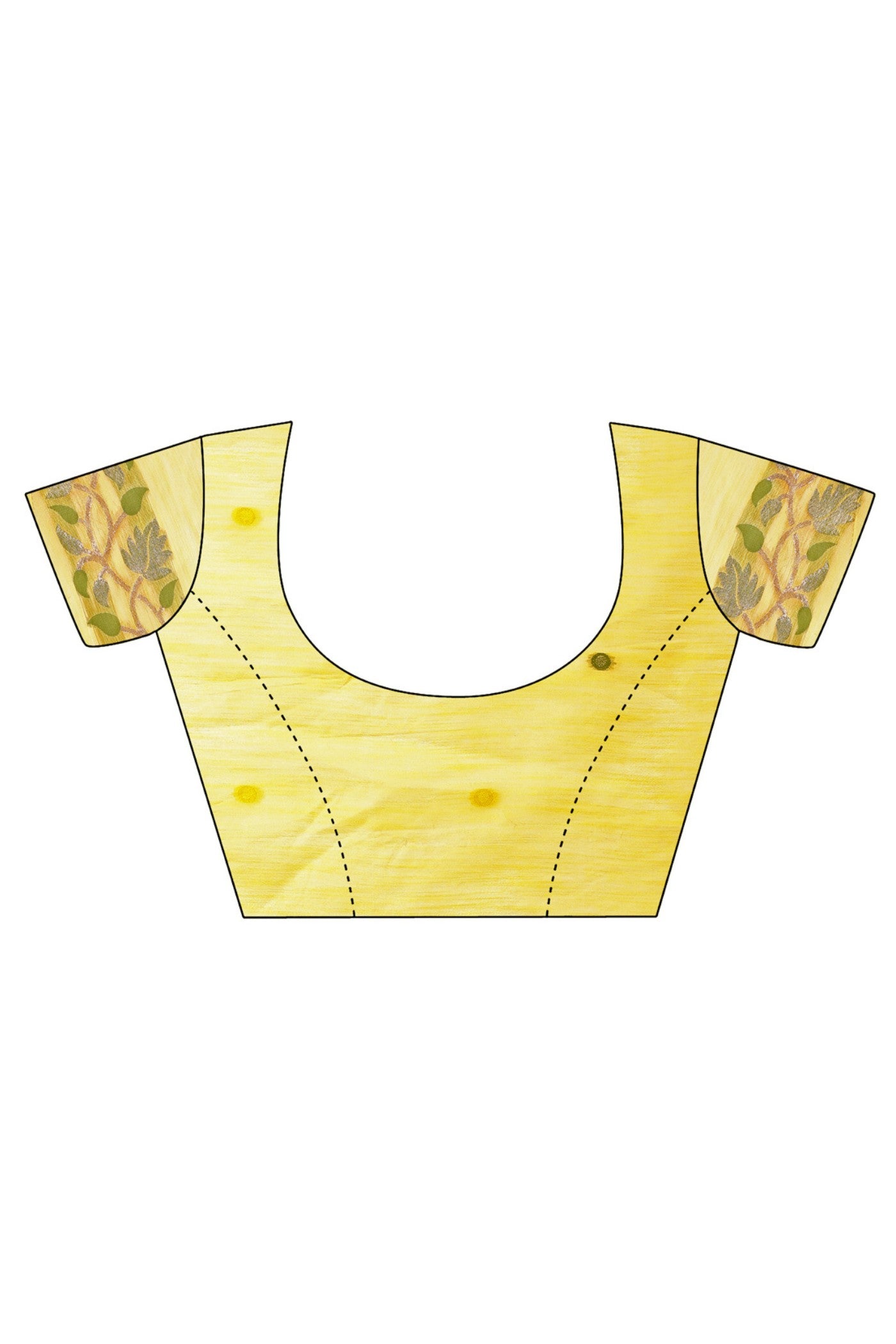 Buy MySilkLove Saffron Yellow Woven Linen Cotton Saree Online