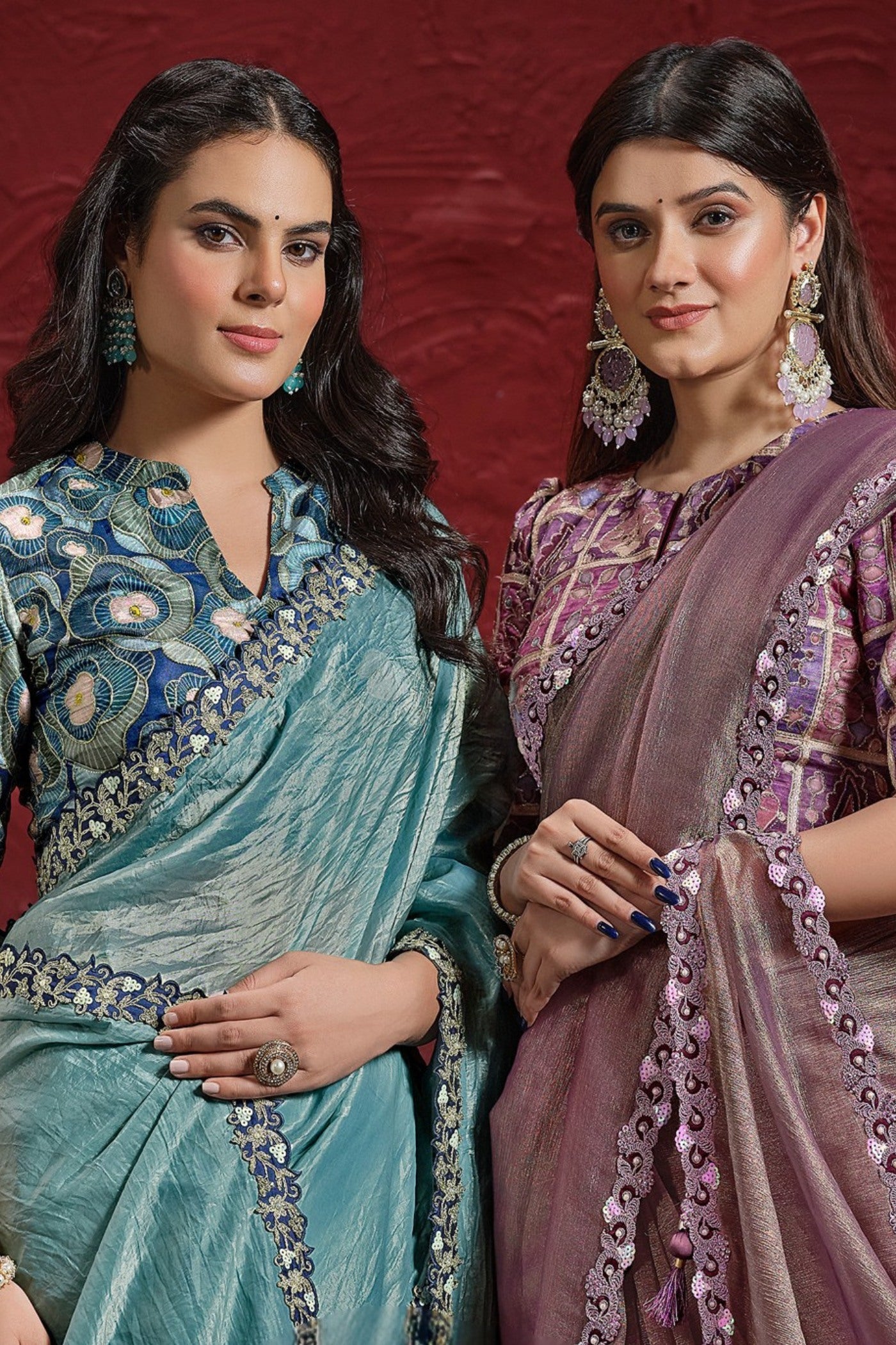 Buy MySilkLove Mauve Purple Banarasi Saree with Stitched Blouse Online