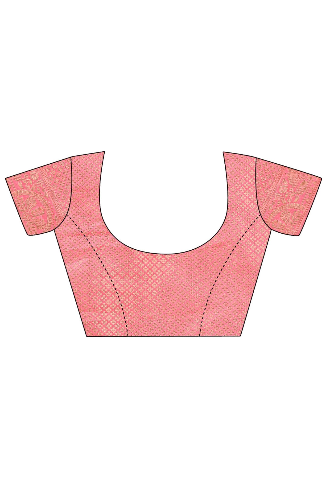 Buy MySilkLove Parfait Peach Woven Organza Saree Online