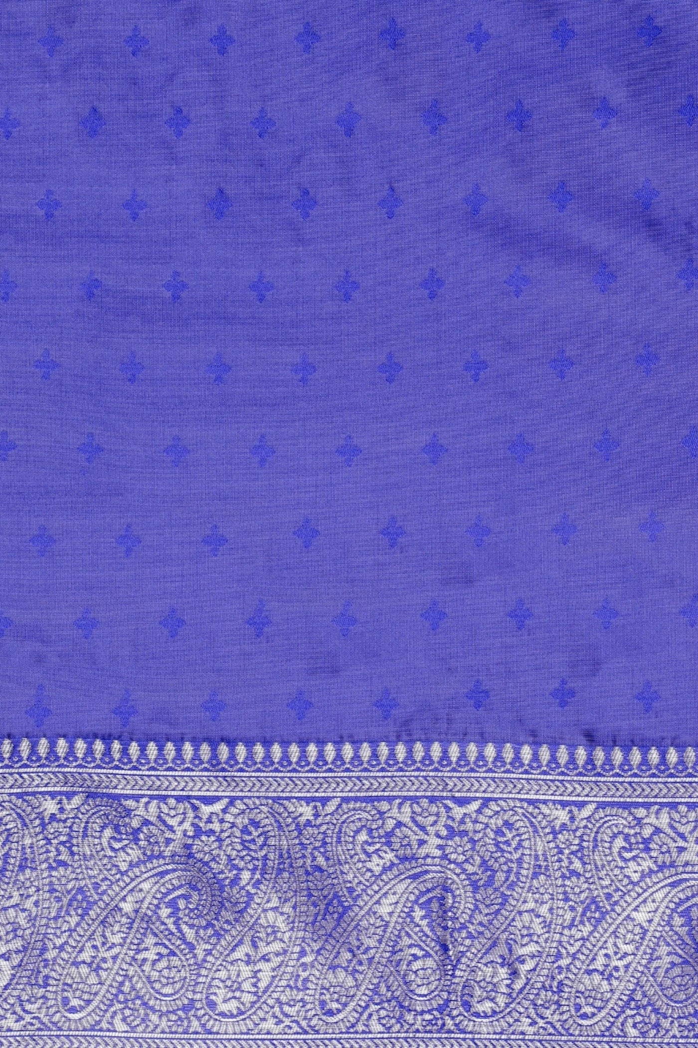 Buy MySilkLove Royal Blue Woven Jacquard Lichi Silk Saree Online