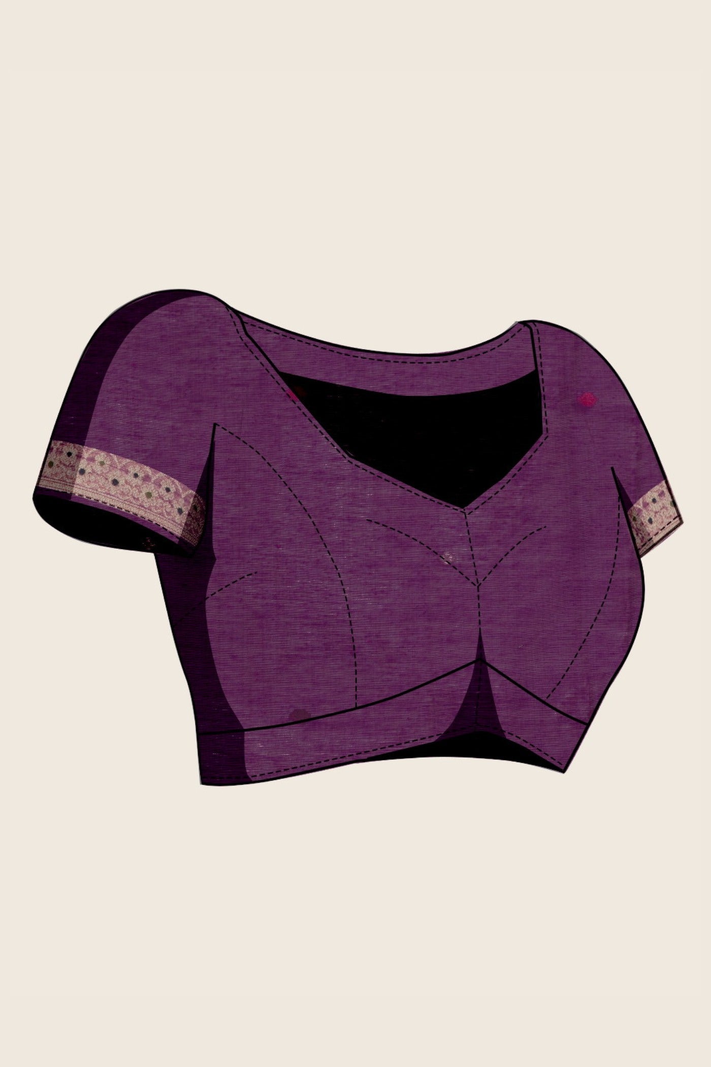 Buy MySilkLove Periwinkle Purple Handloom Cotton Saree Online