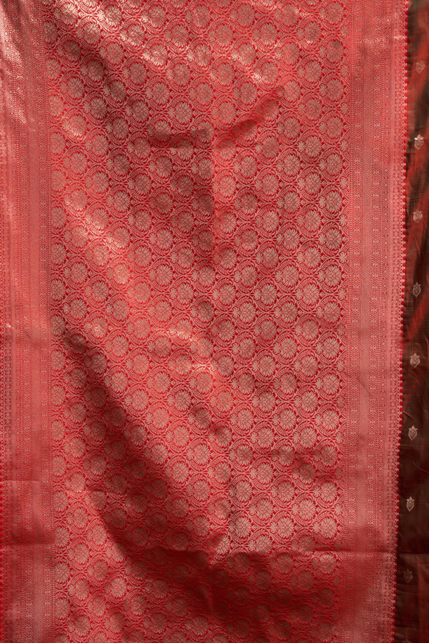 Buy MySilkLove Bisque Brown Banarasi Handloom Soft Silk Saree Online