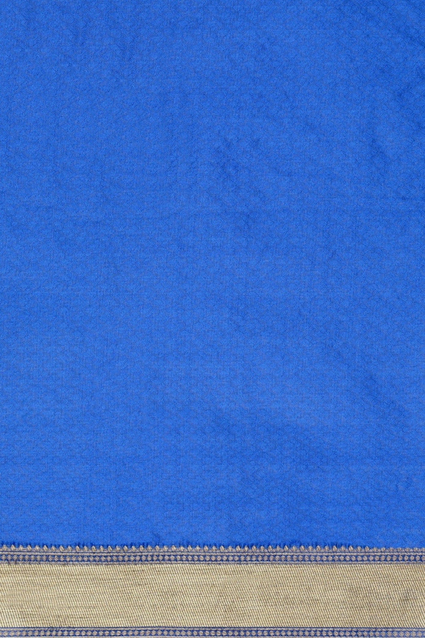 Buy MySilkLove Ultramarine Blue Woven Jacquard Lichi Silk Saree Online