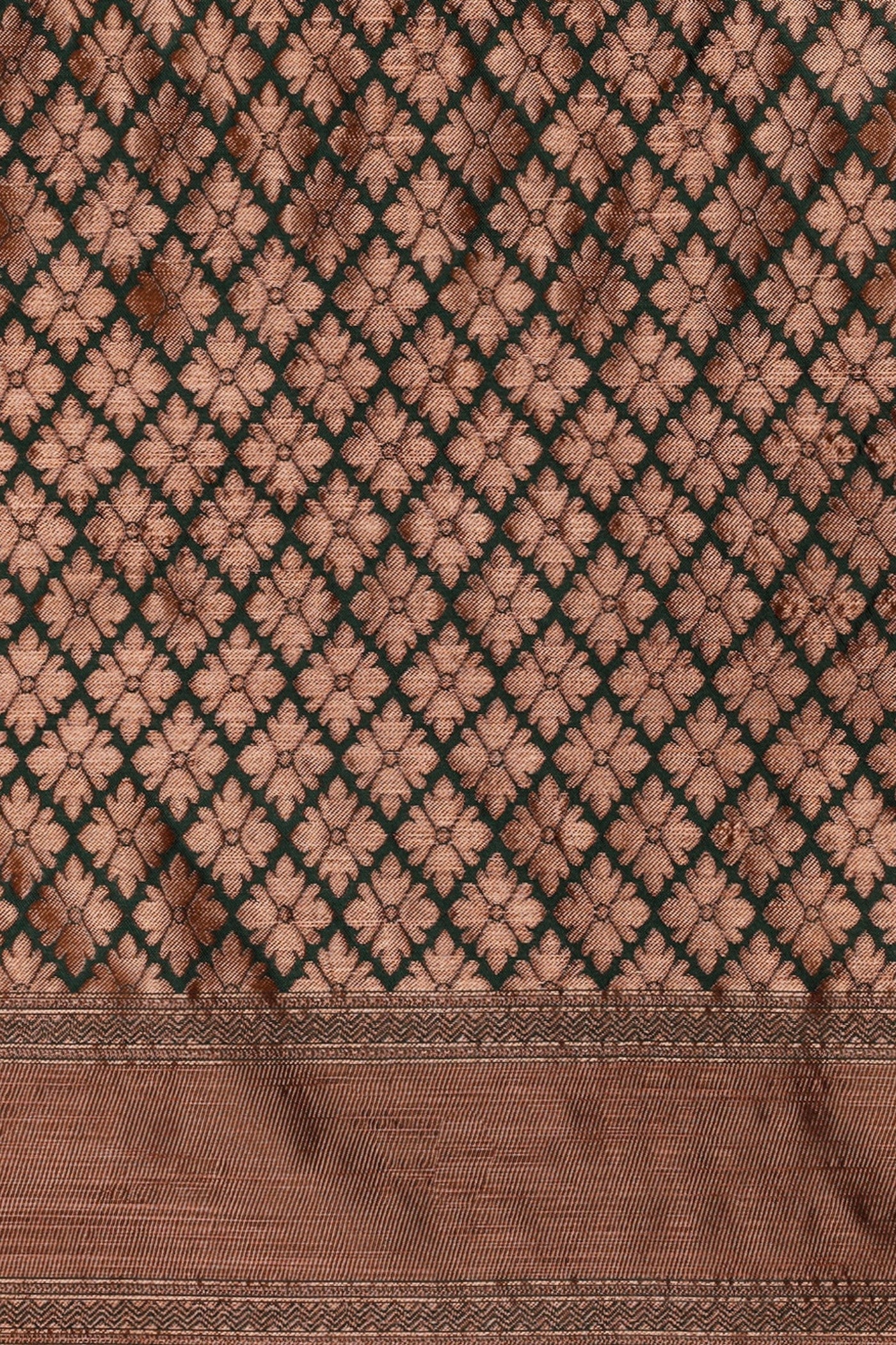 Buy MySilkLove Saffron Yellow and Green Woven Jacquard Lichi Silk Saree Online