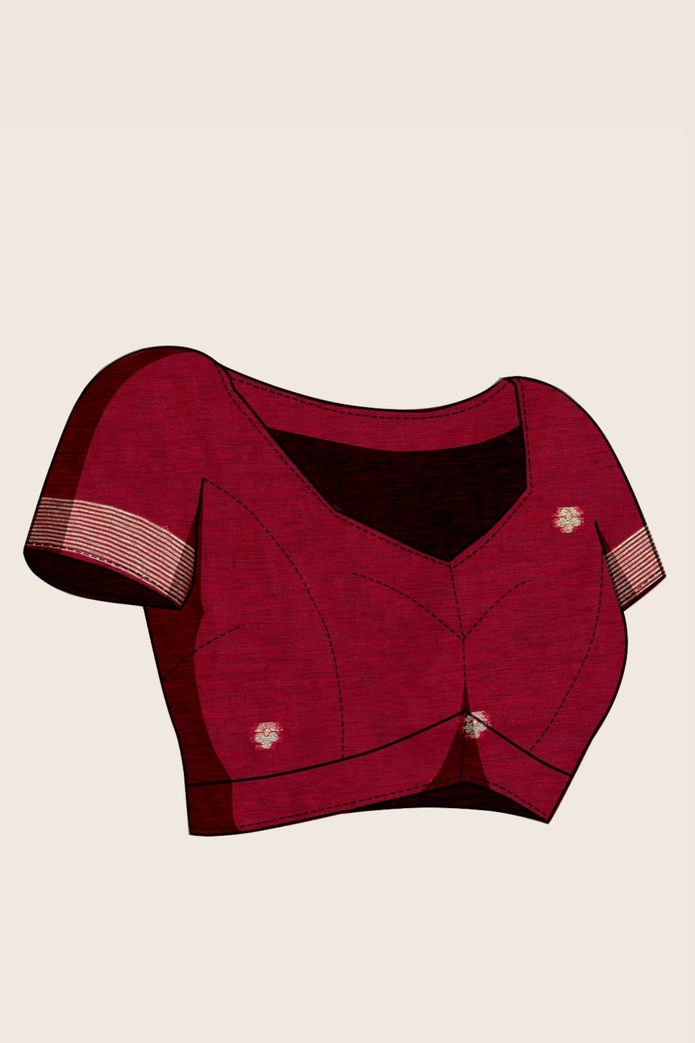 Buy MySilkLove Fire Rose Red Munga Handloom Cotton Saree Online