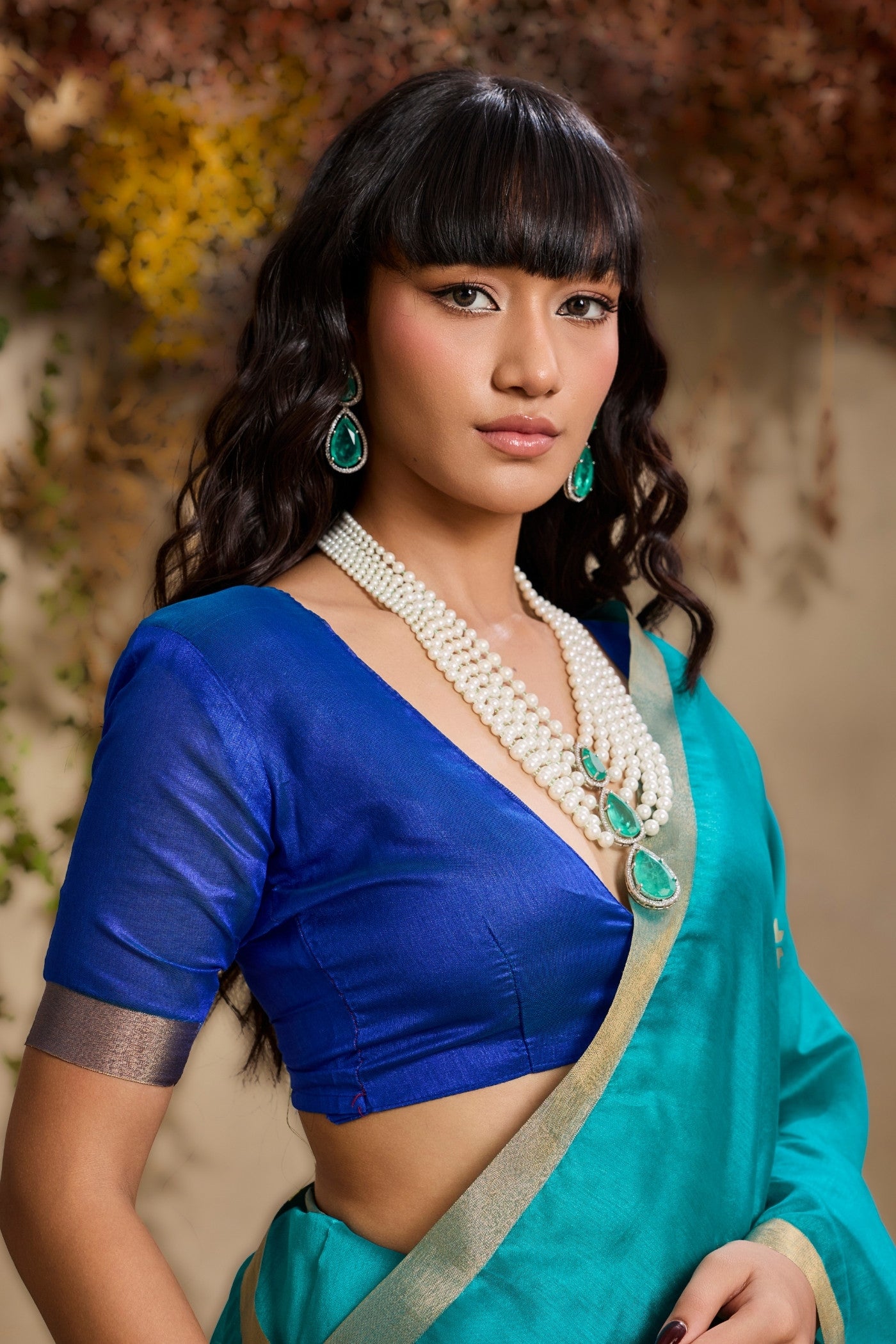 Buy MySilkLove Trypan Blue Tussar Handloom Silk Saree Online