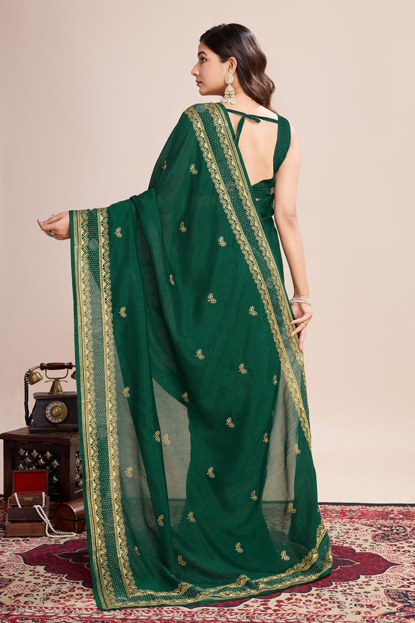 Buy MySilkLove Castleton Green Designer Partywear Saree Online