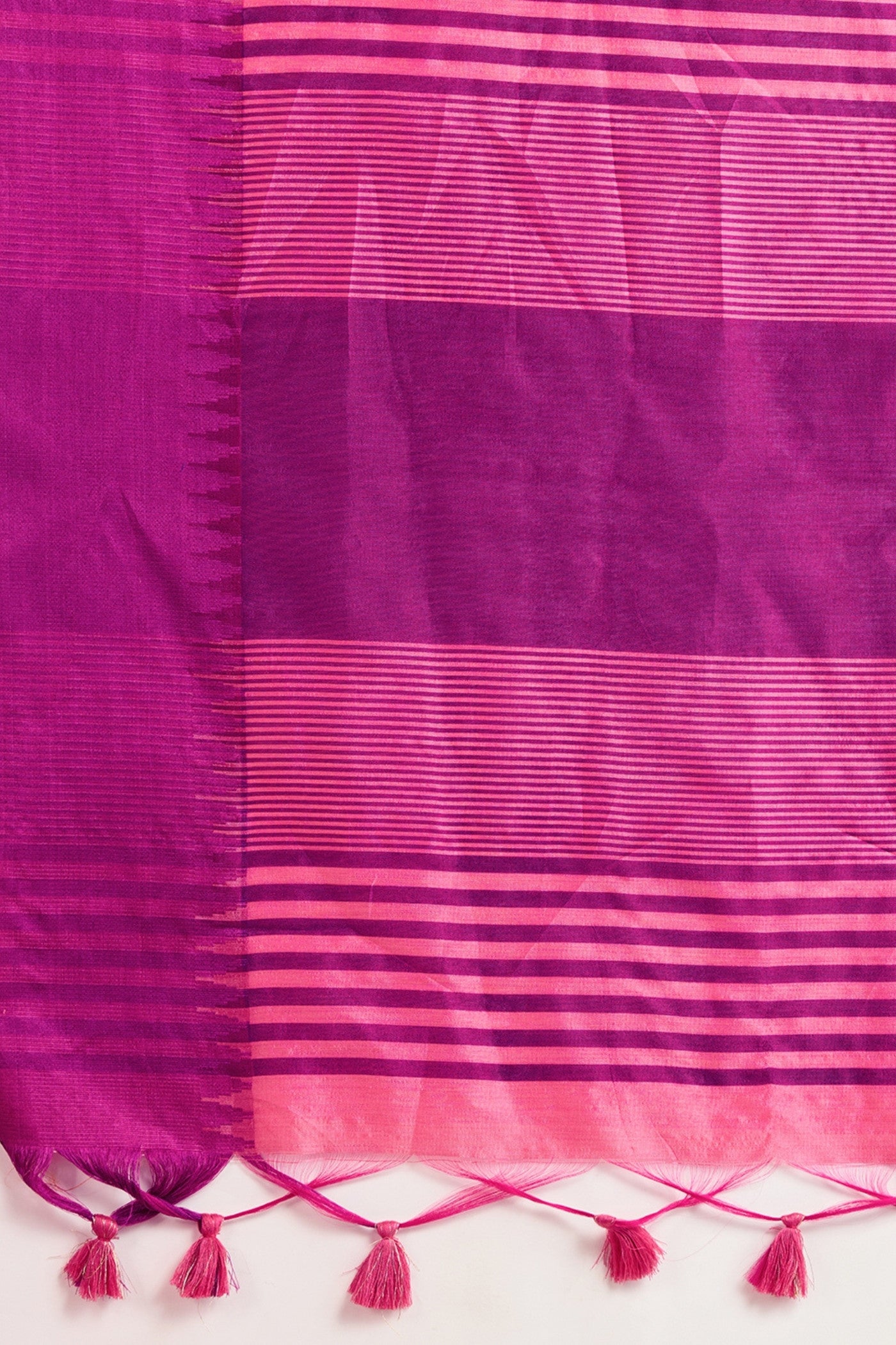 Buy MySilkLove Neon Pink Woven Raw Silk Saree Online