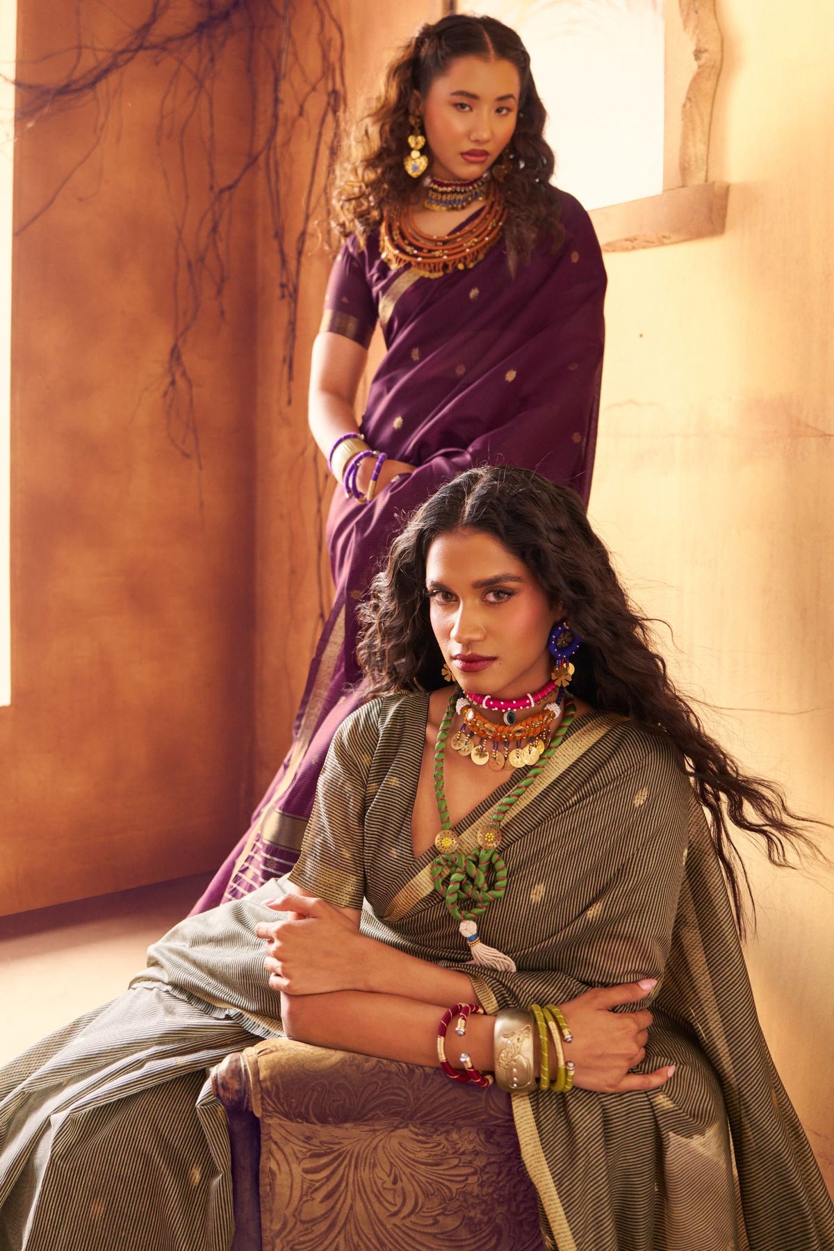 Buy MySilkLove Zodic Grey Banarasi Handloom Silk Saree Online