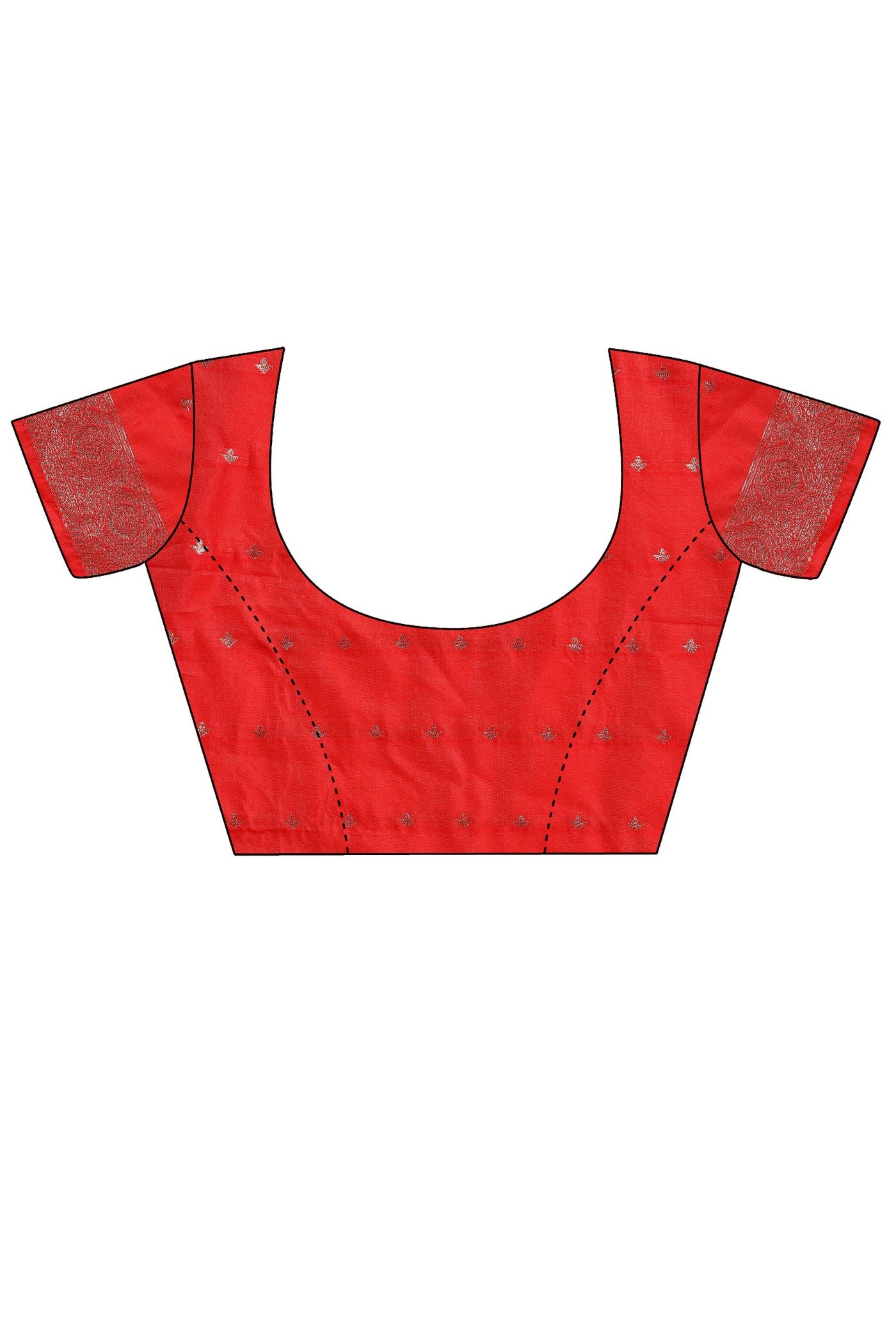 Buy MySilkLove Punch Red Linen Cotton Saree Online