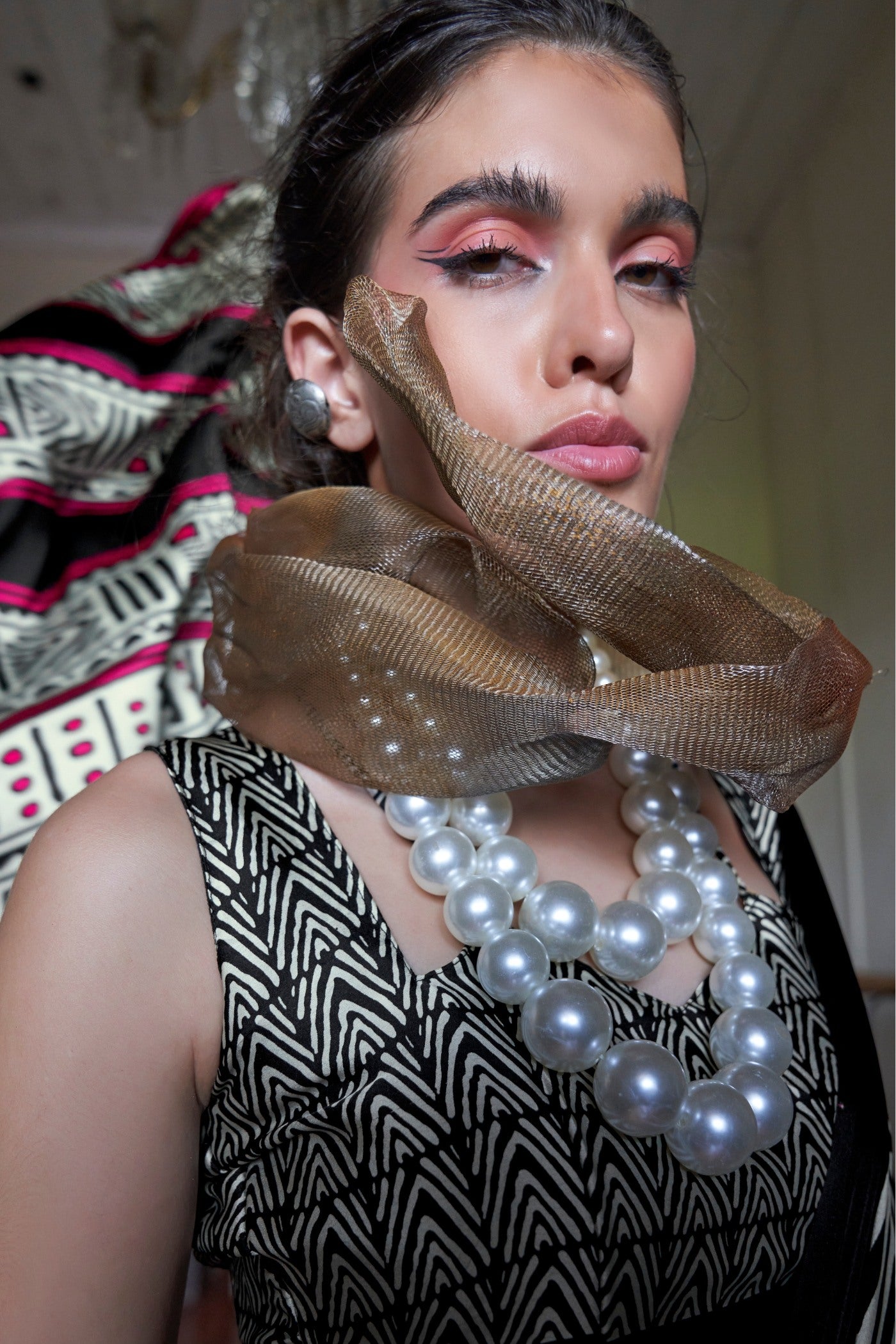 Buy MySilkLove Gunmetal Black and White Printed Satin Crepe Silk Saree Online