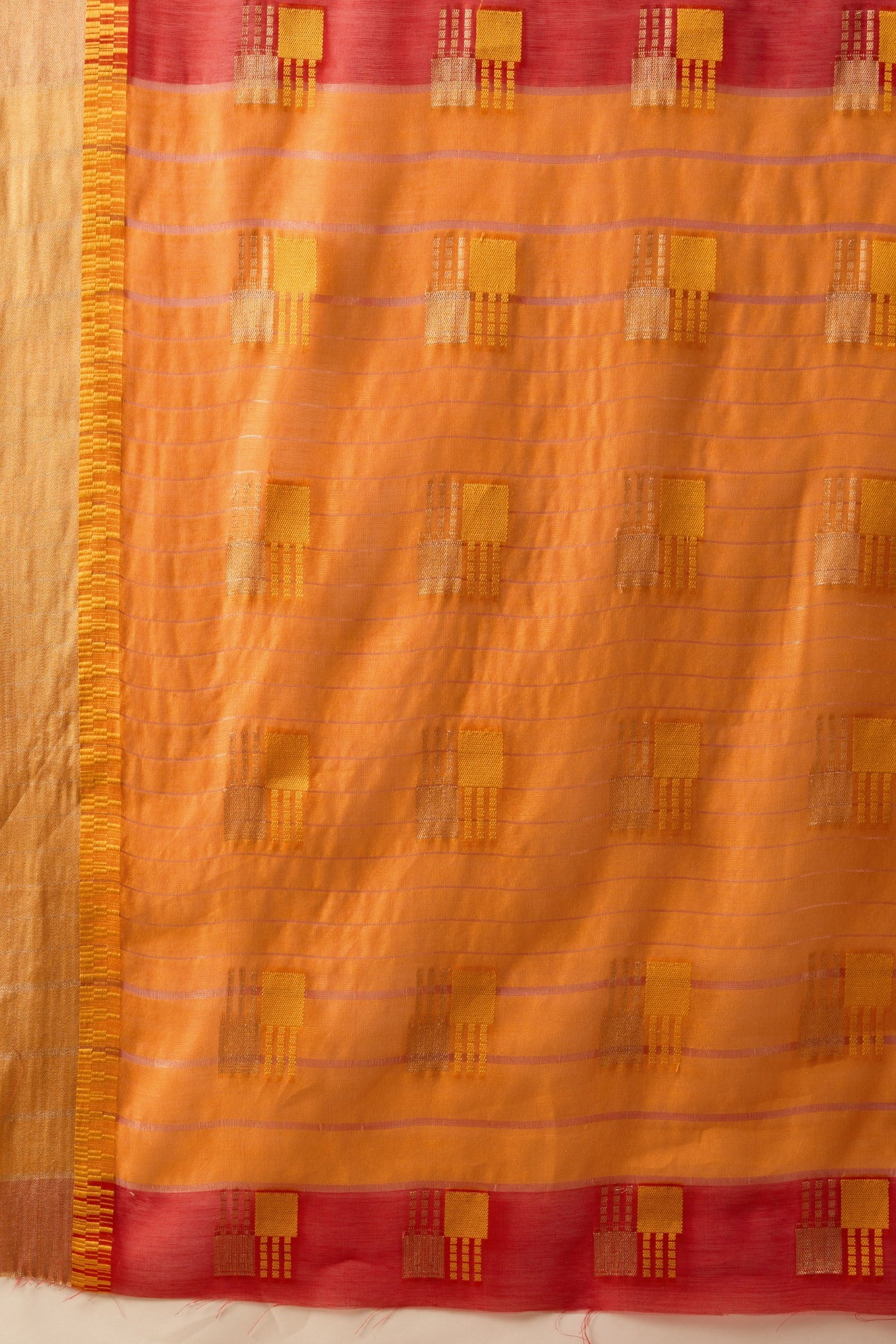 Buy MySilkLove Cherry Red Cotton Soft Silk Saree Online