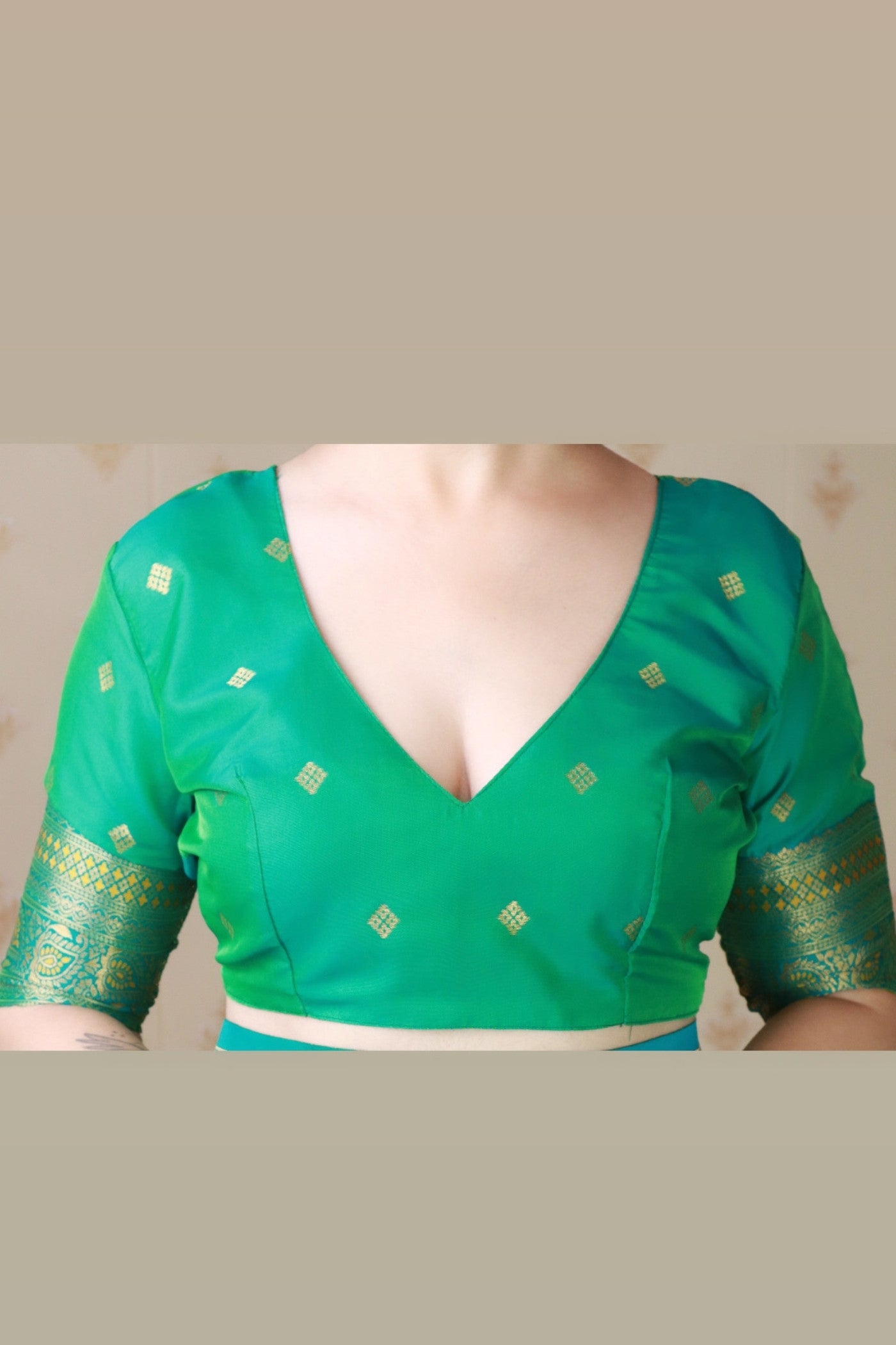 Buy MySilkLove Pear Green Banarasi Handloom Saree Online