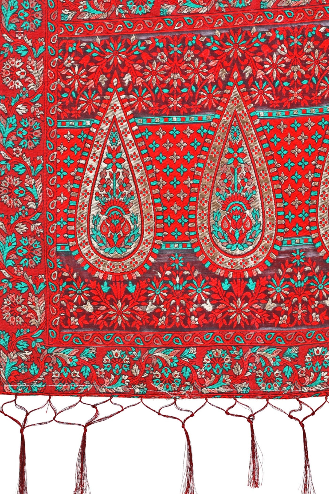 Buy MySilkLove Cornell Pink Woven Pashmina Saree Online