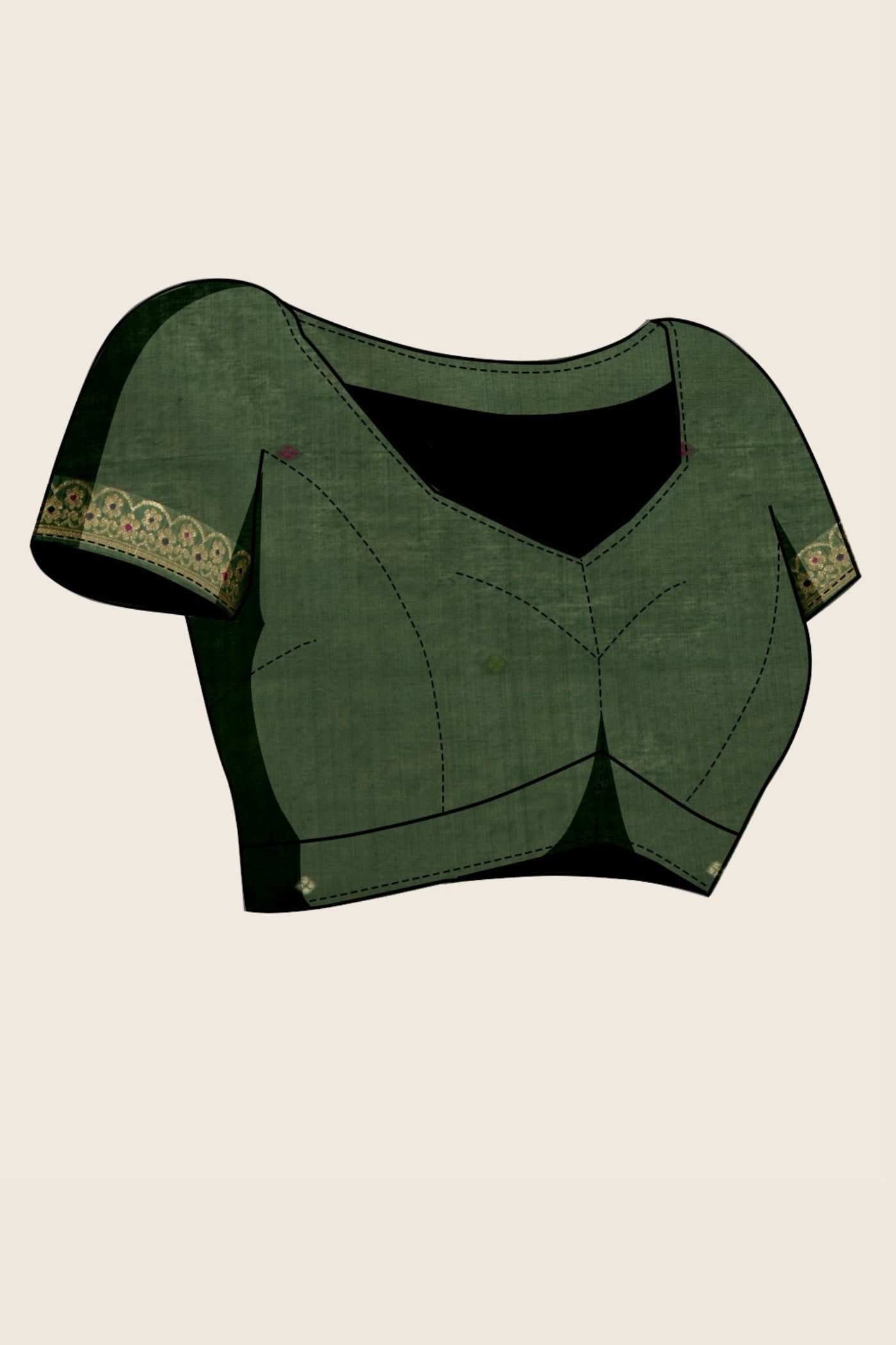 Buy MySilkLove Fern Green Handloom Cotton Saree Online