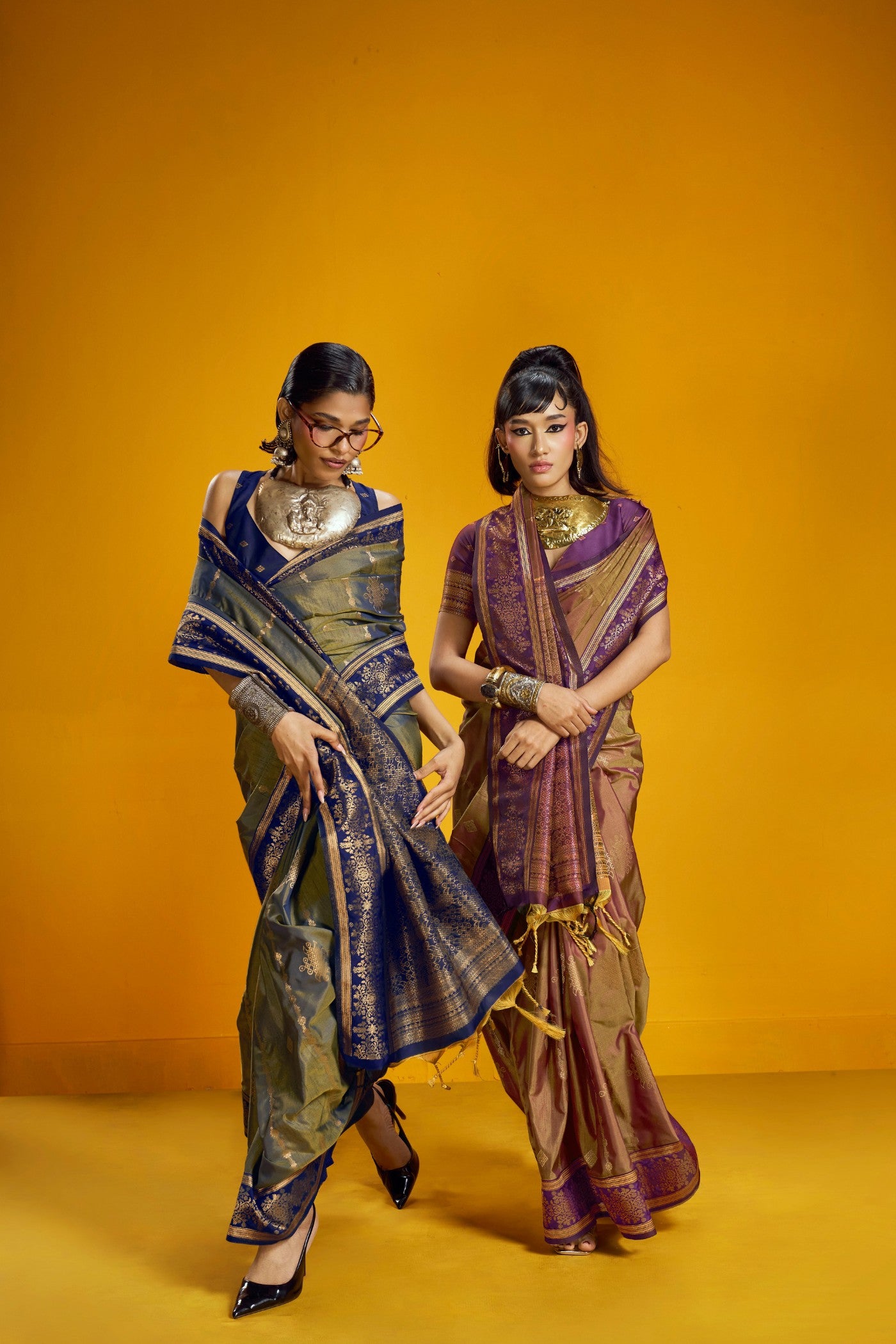 Buy MySilkLove Mehendi Green Banarasi Handloom Soft Silk Saree Online