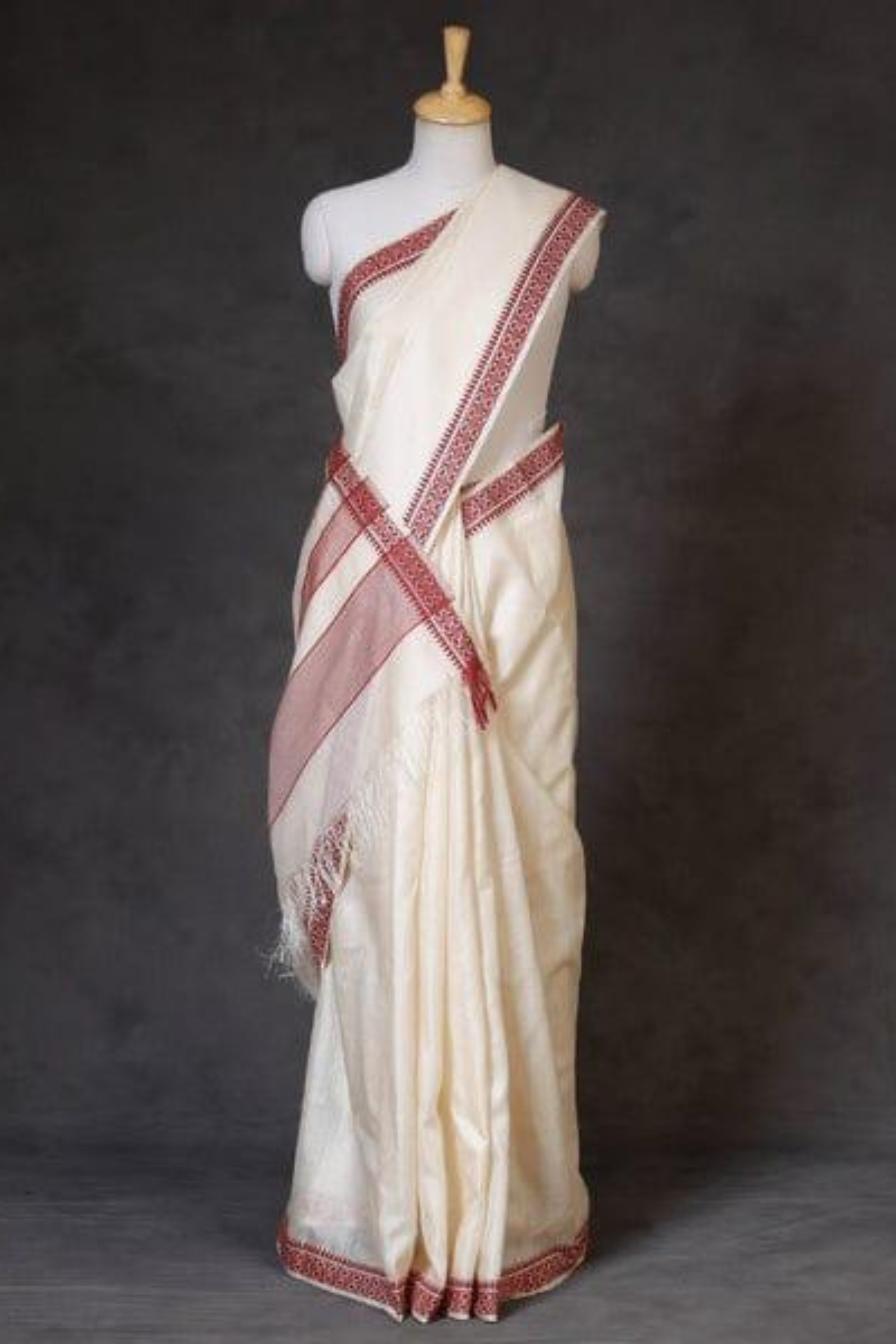 Buy MySilkLove Iron White Shantipuri Bengal Cotton Saree Online