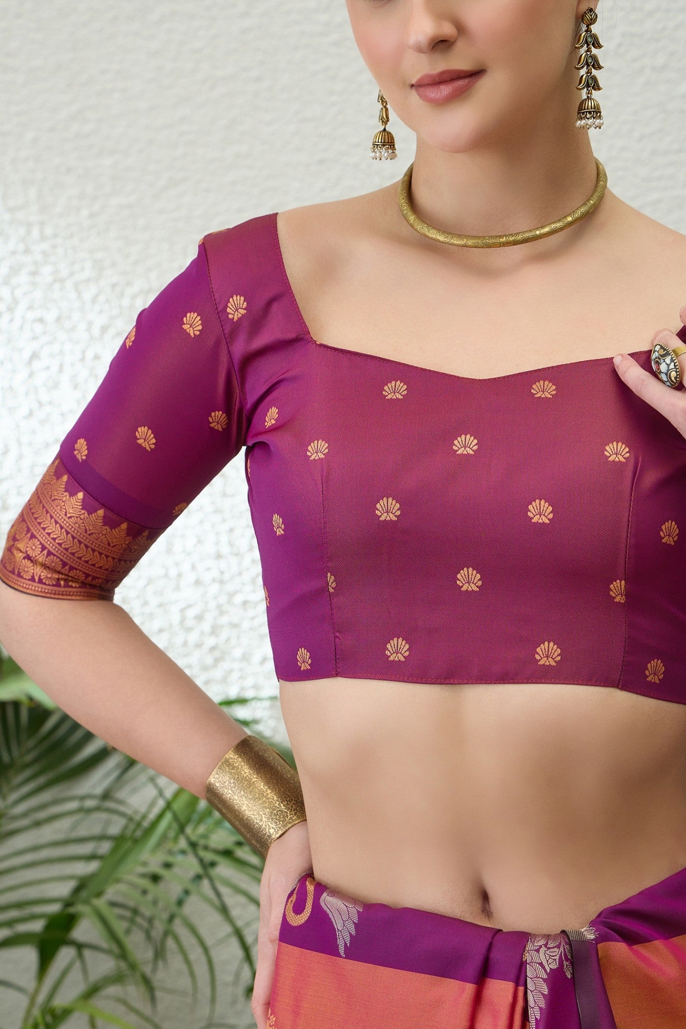 Buy MySilkLove Princeton Orange Banarasi Handloom Soft Silk Saree Online