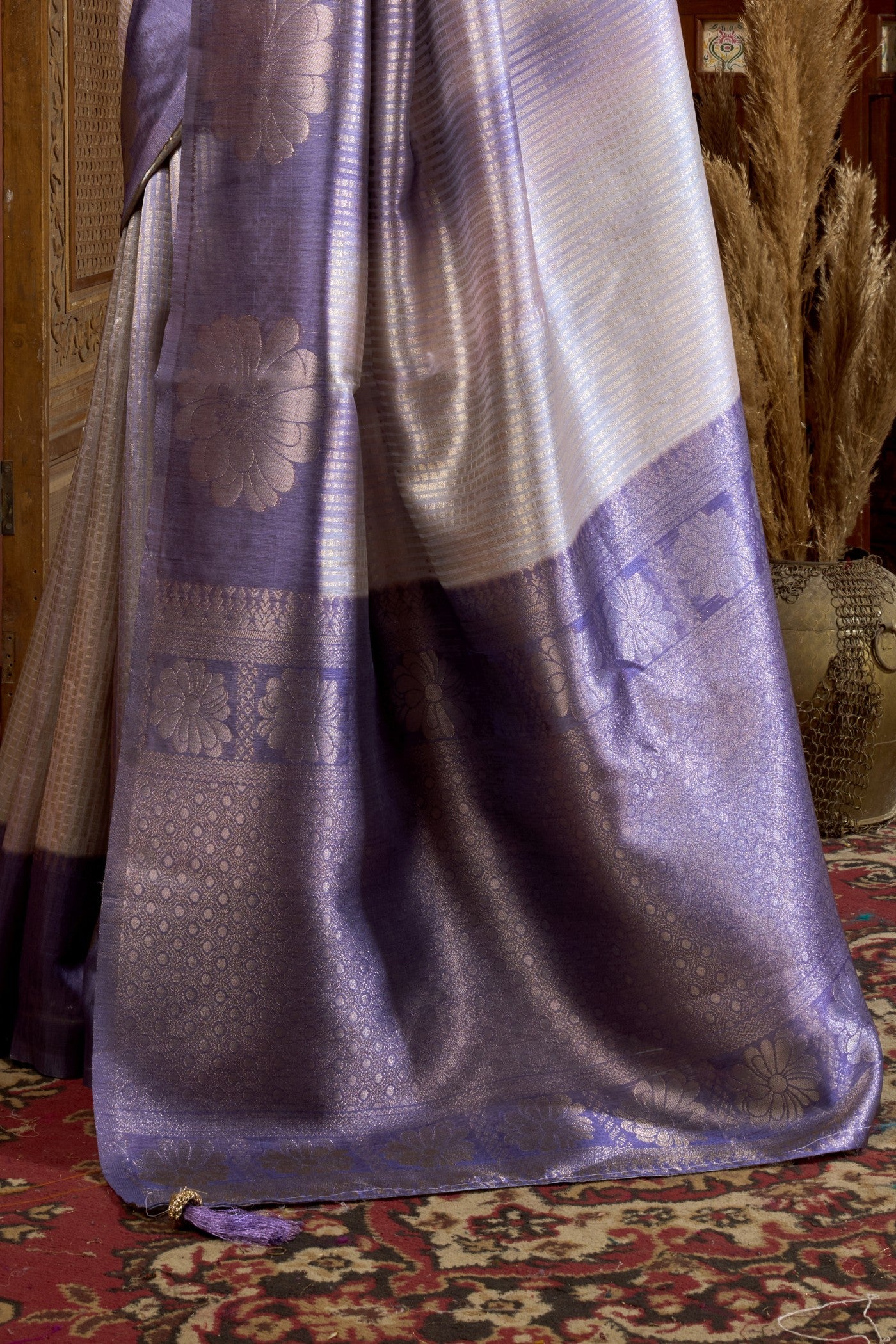 Buy MySilkLove Blue France Banarasi Soft Silk Saree Online