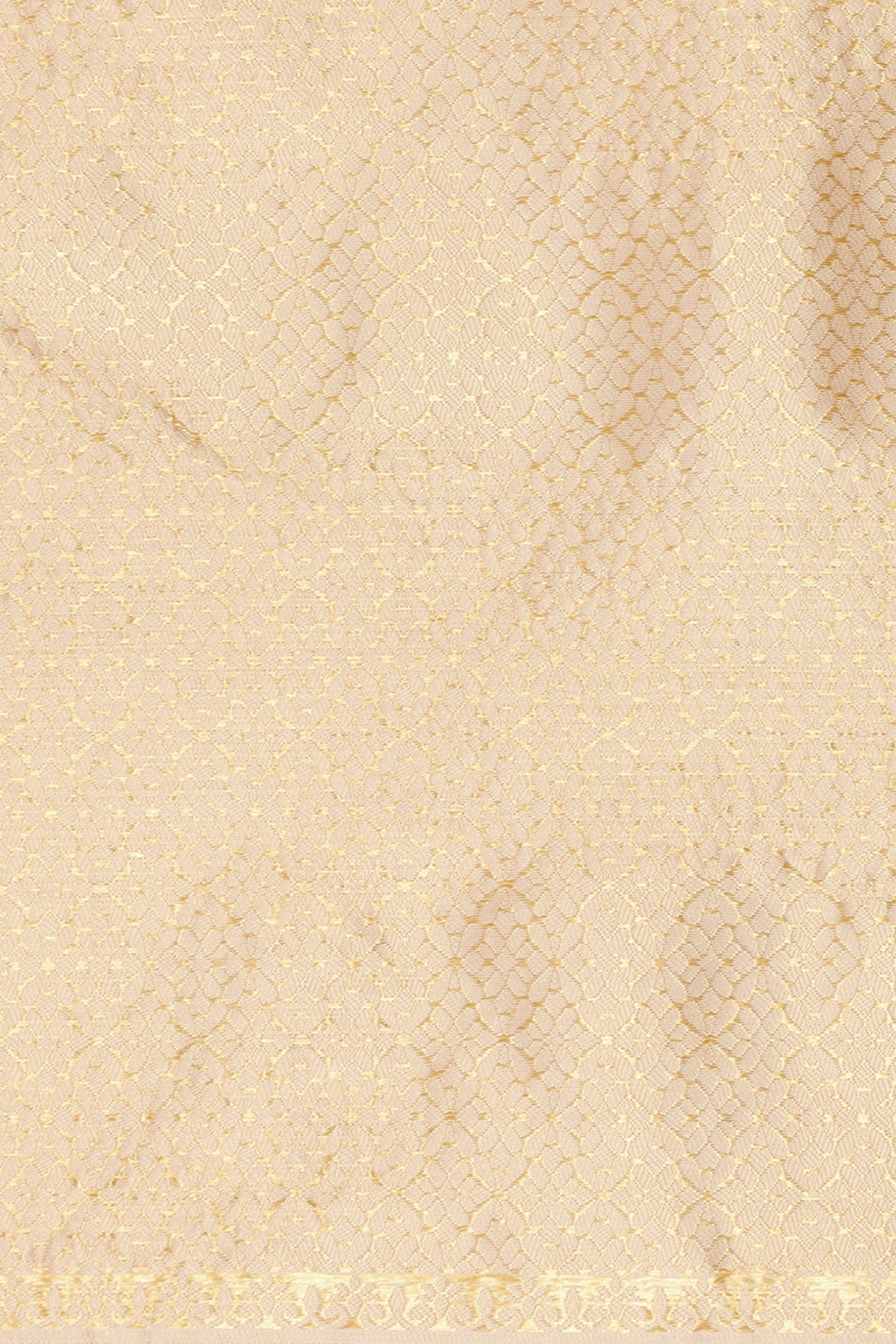Buy MySilkLove Dandelion Cream Woven Jacquard Lichi Silk Saree Online