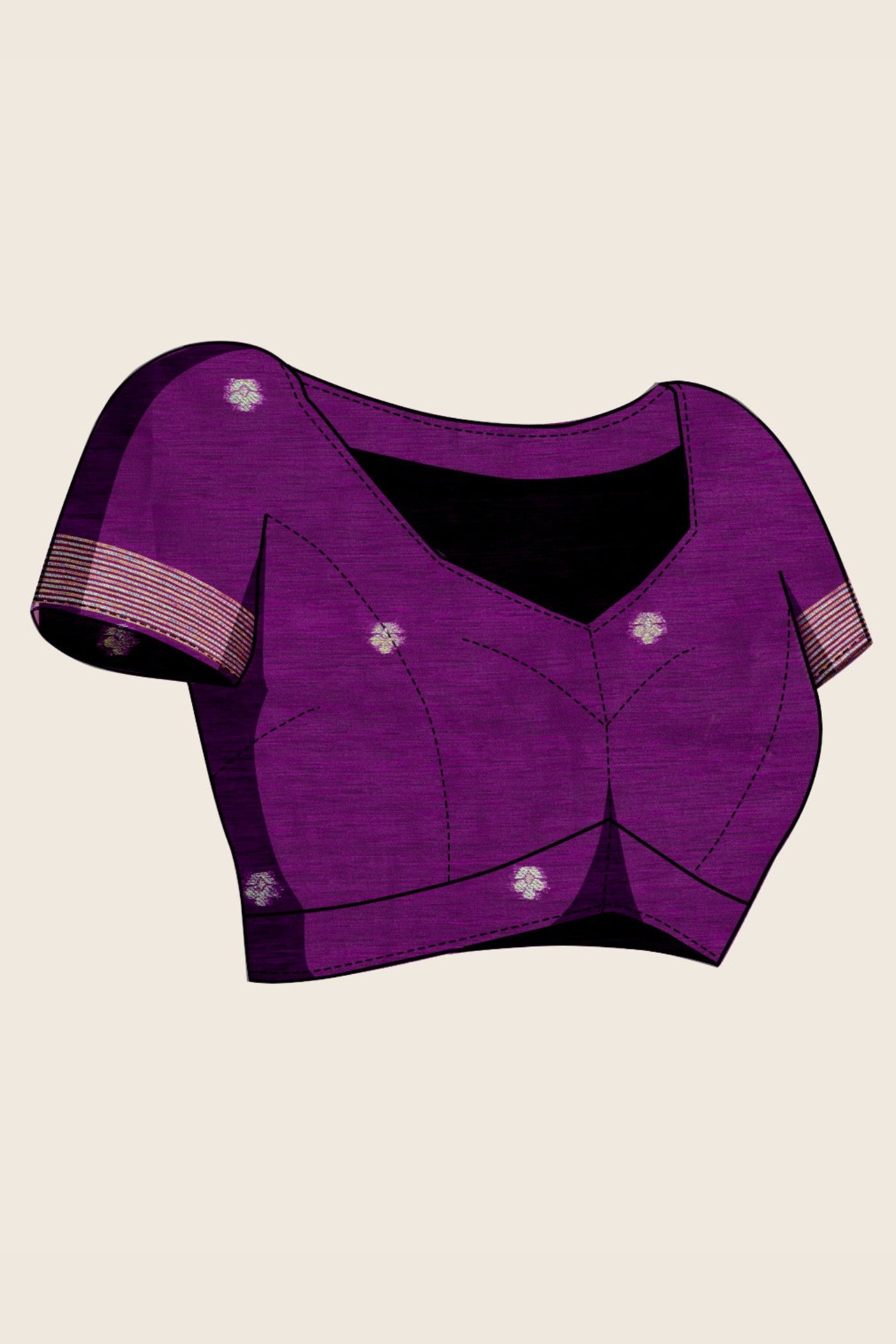 Buy MySilkLove Heliotrope Purple Munga Handloom Cotton Saree Online