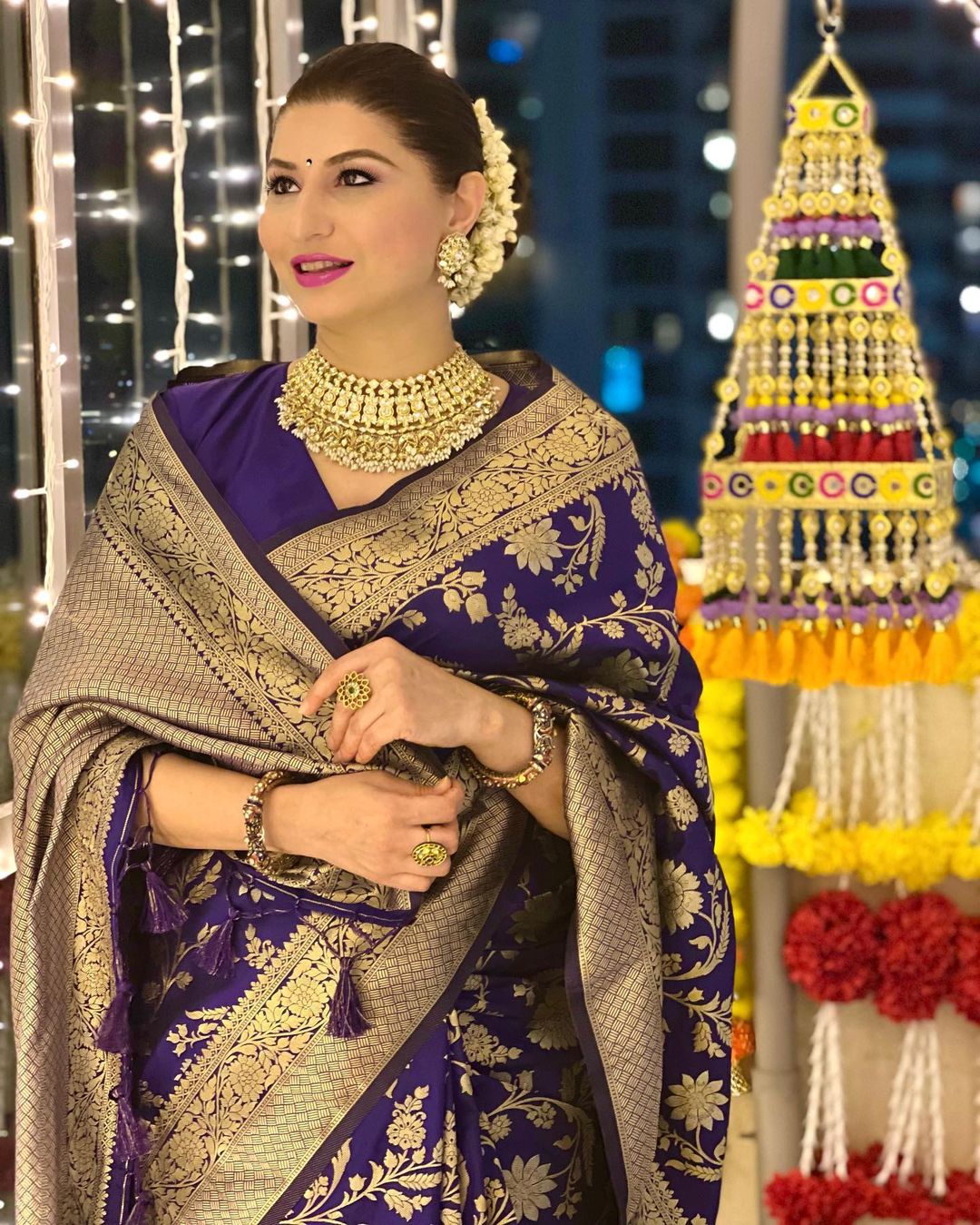 Buy MySilkLove Bossanova Blue Woven Banarasi Silk Saree Online