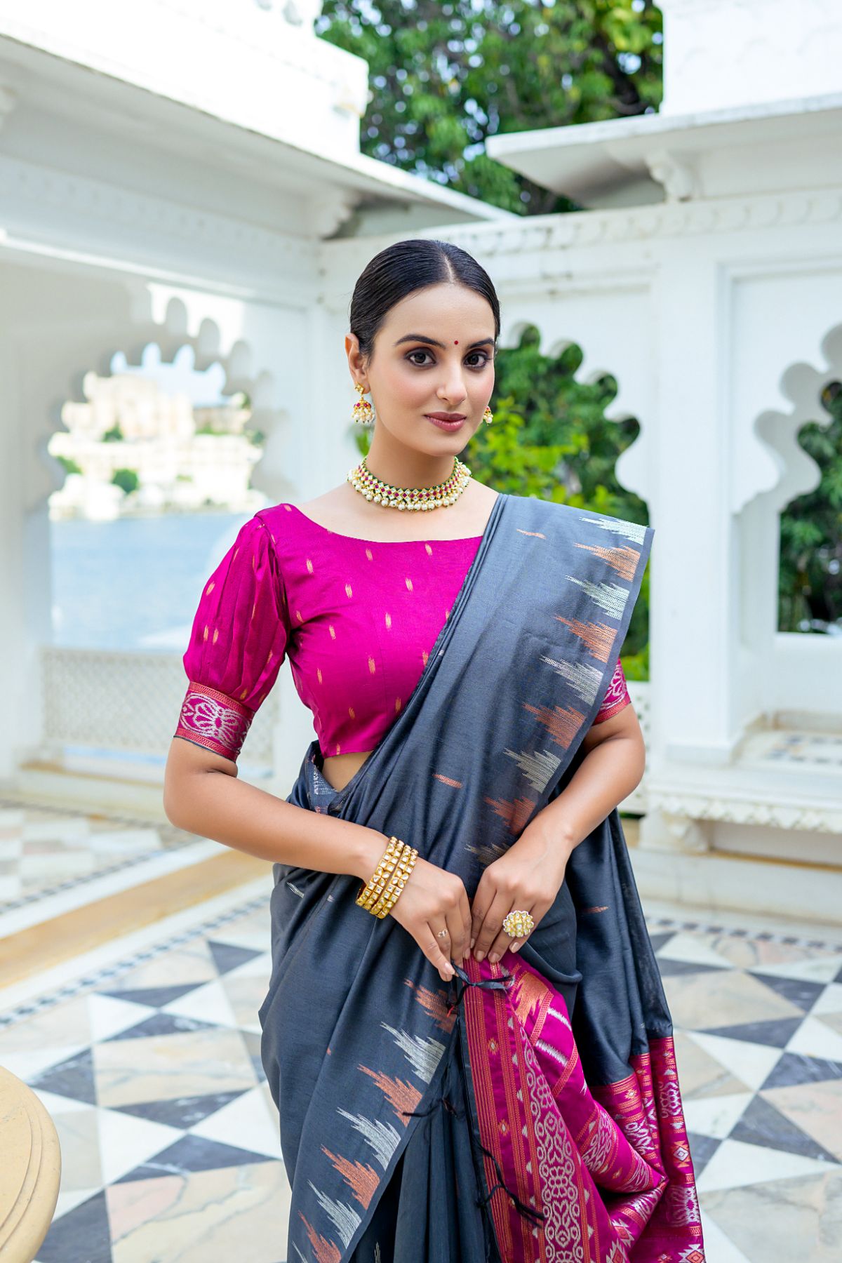Buy MySilkLove Royal Grey South Silk Saree Online