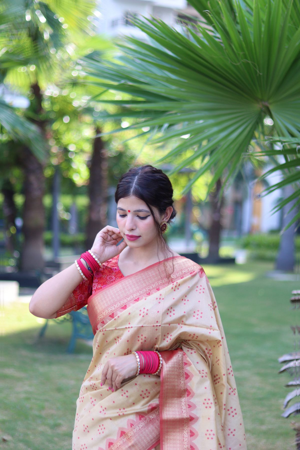 Buy MySilkLove Chino Cream Soft Tussar Silk Saree Online
