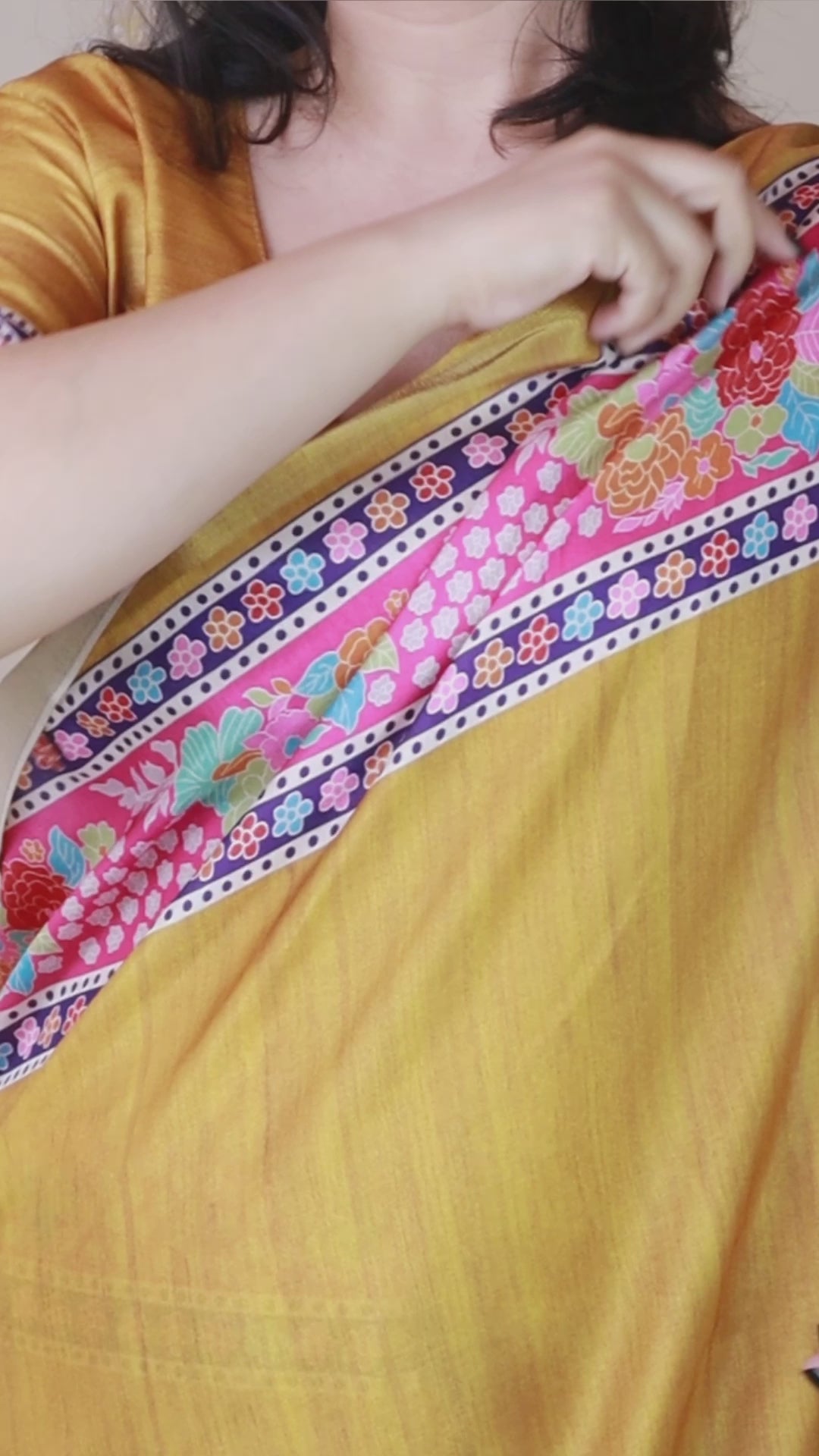 Buy MySilkLove Cyber Yellow Banarasi Printed Saree Online