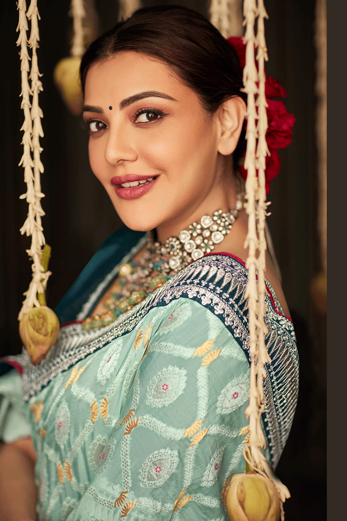 Buy MySilkLove Edgewater Blue Zari Woven Designer Banarasi Saree Online