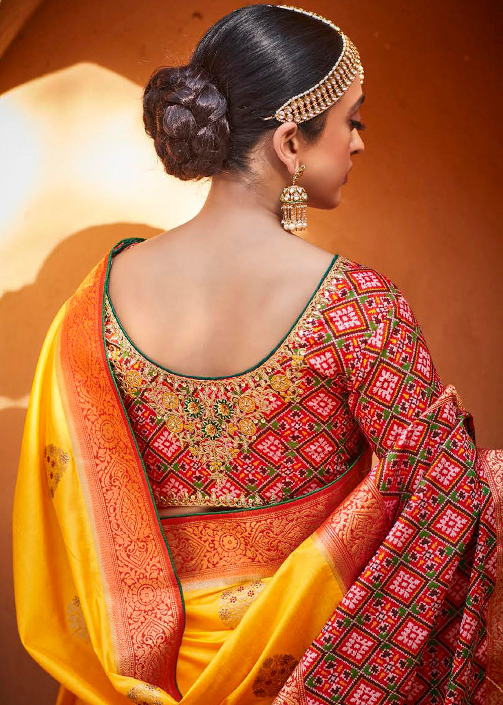 Buy MySilkLove Selective Yellow Woven Patola Designer Silk Saree Online
