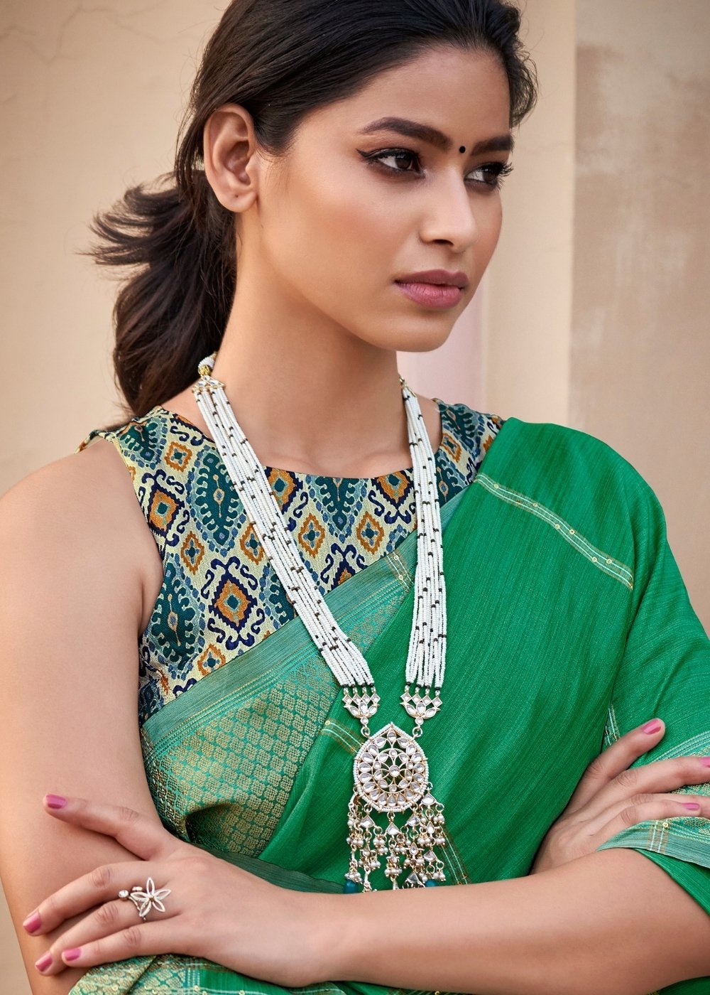 Buy MySilkLove Chateau Green Zari Woven South Silk Saree Online