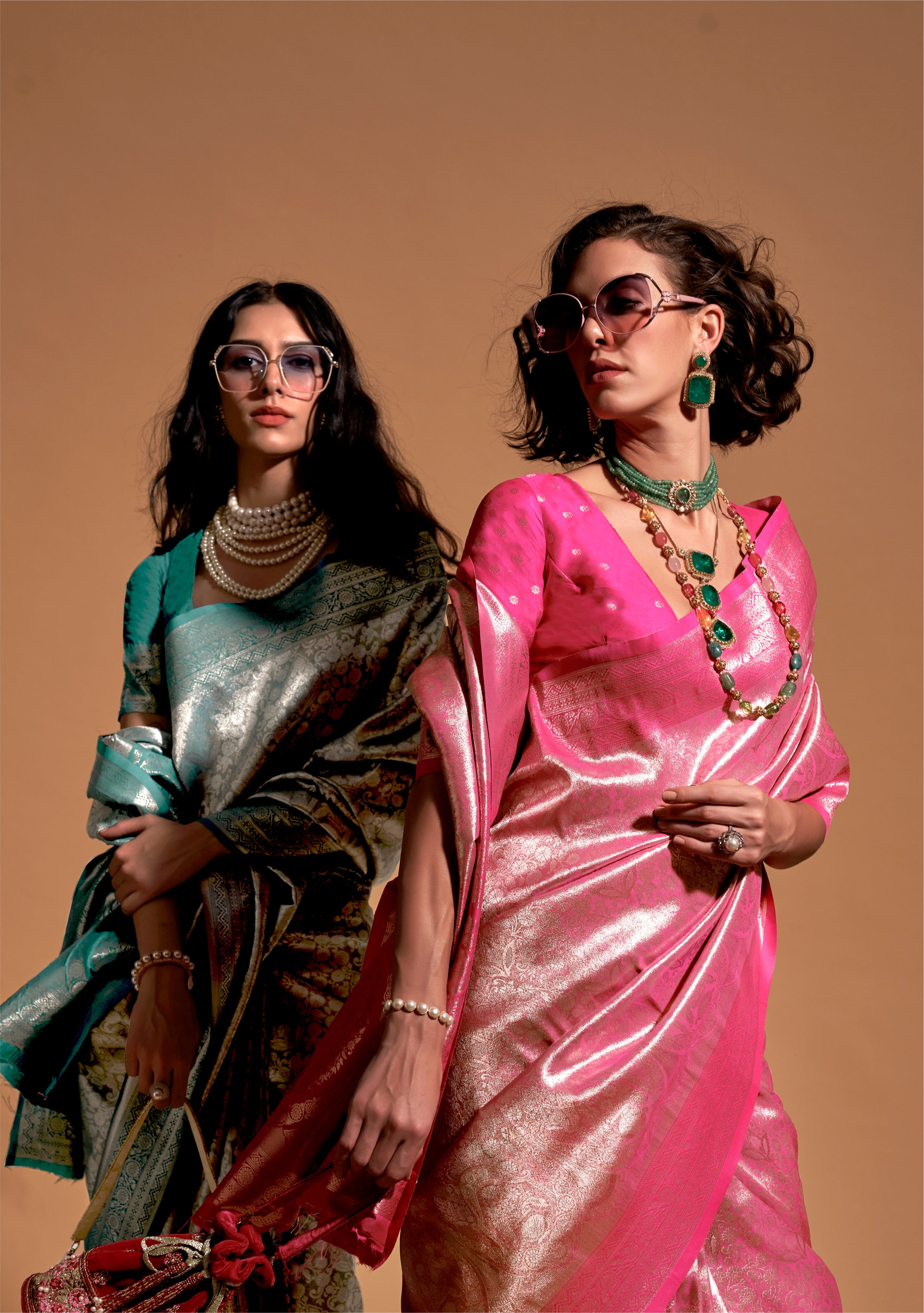 Buy MySilkLove Mauvelous Pink Woven Kanjivaram Silk Saree Online