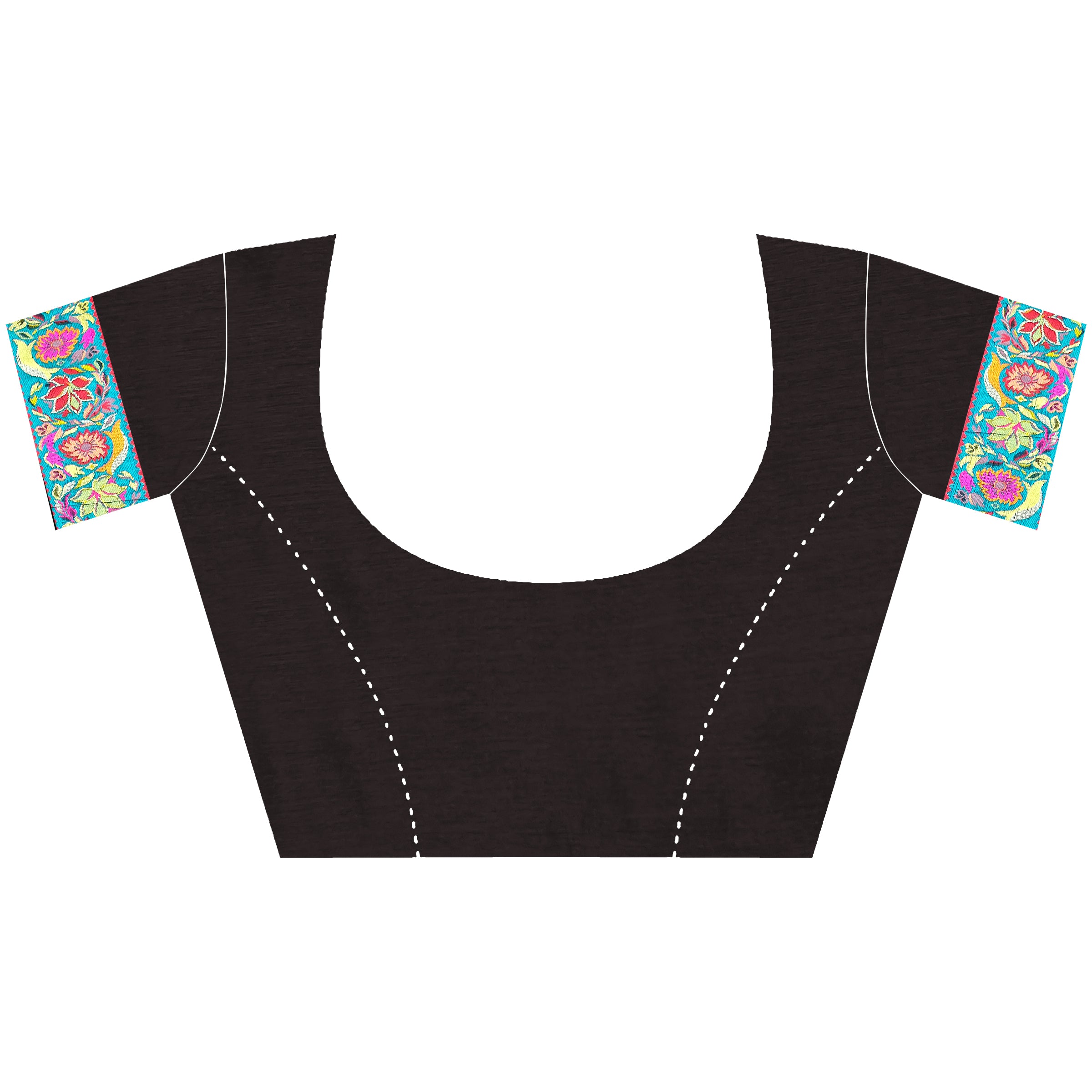 Buy MySilkLove Raven Black Kashmiri Handloom Jamewar Saree Online