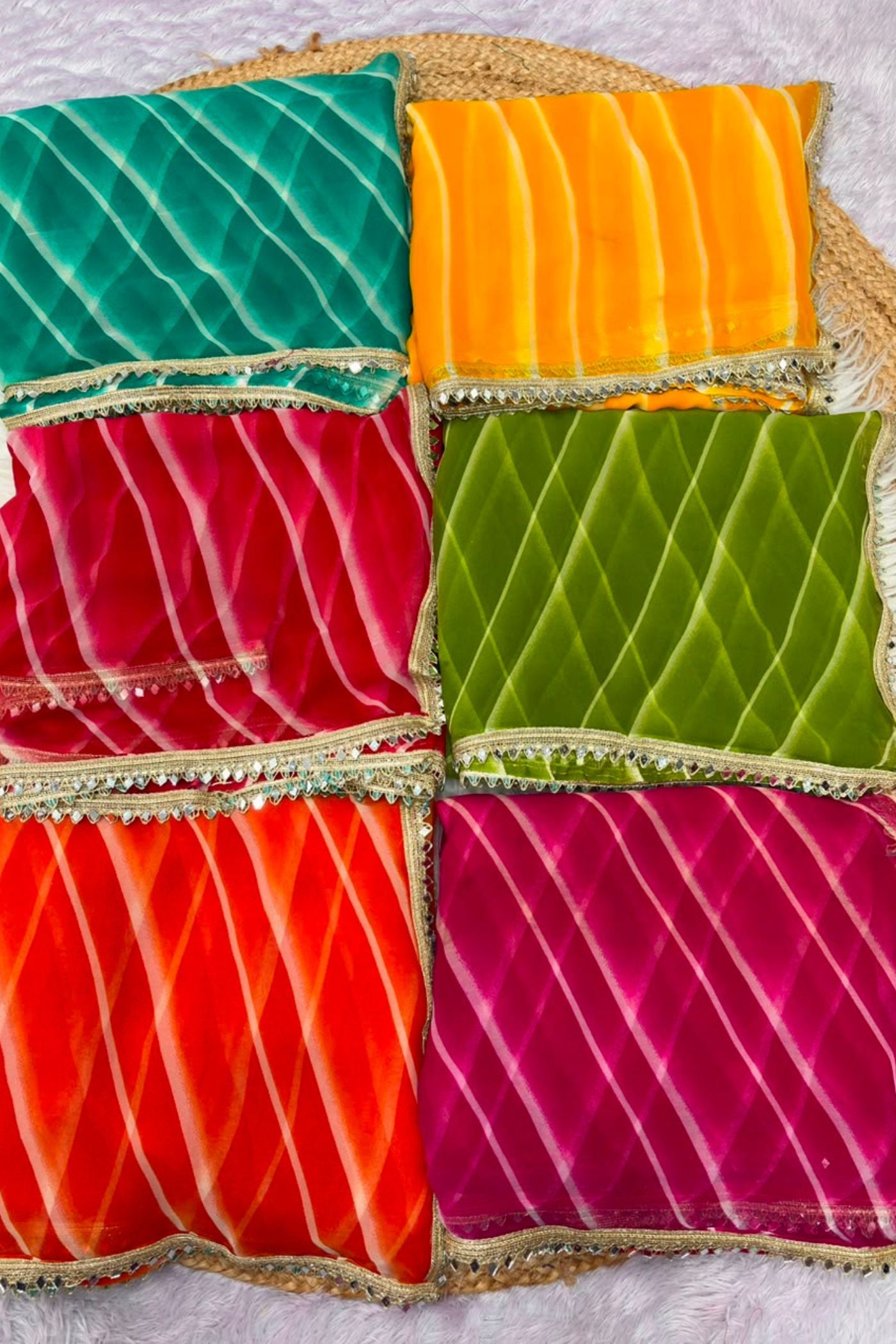 Buy MySilkLove Grass Green Designer Georgette Sraee Online