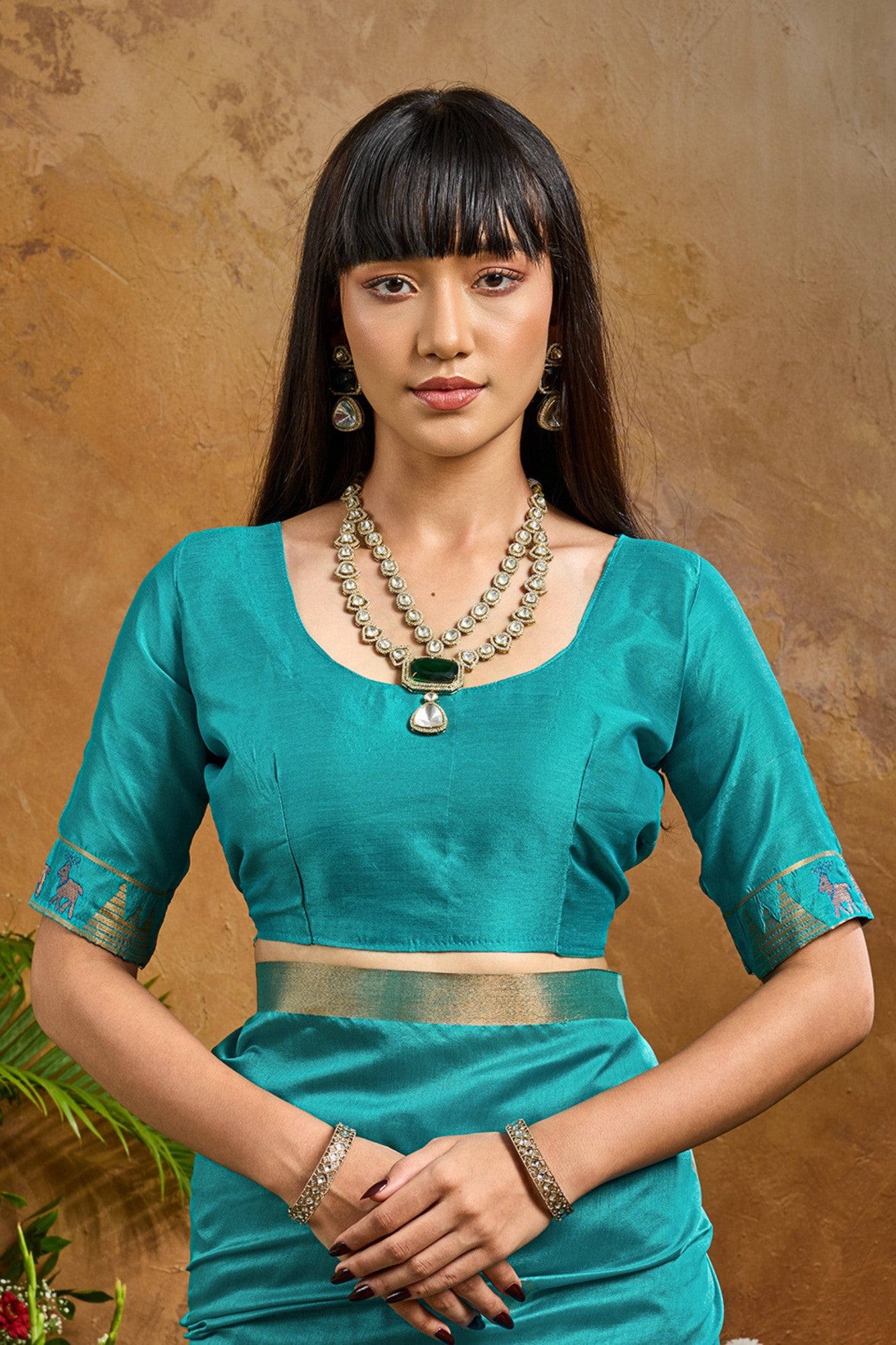 Buy MySilkLove Winter Blue Tussar Handloom Silk Saree Online