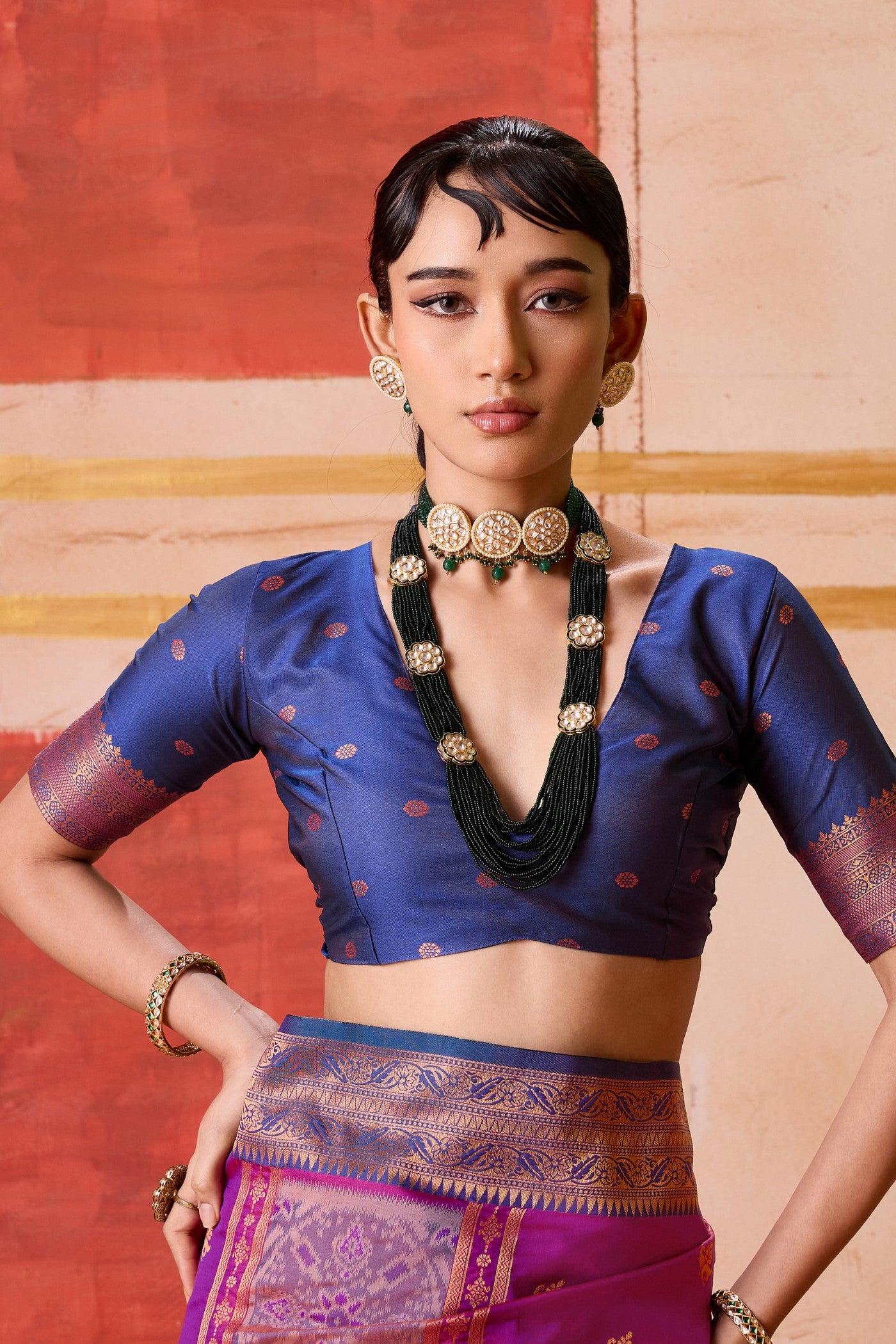 Buy MySilkLove Fuchsia Purple Banarasi Handloom Saree Online