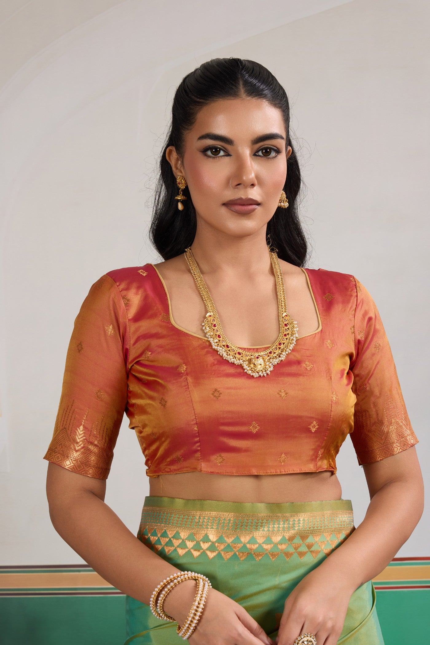 Buy MySilkLove Lawn Green Banarasi Handloom Saree Online