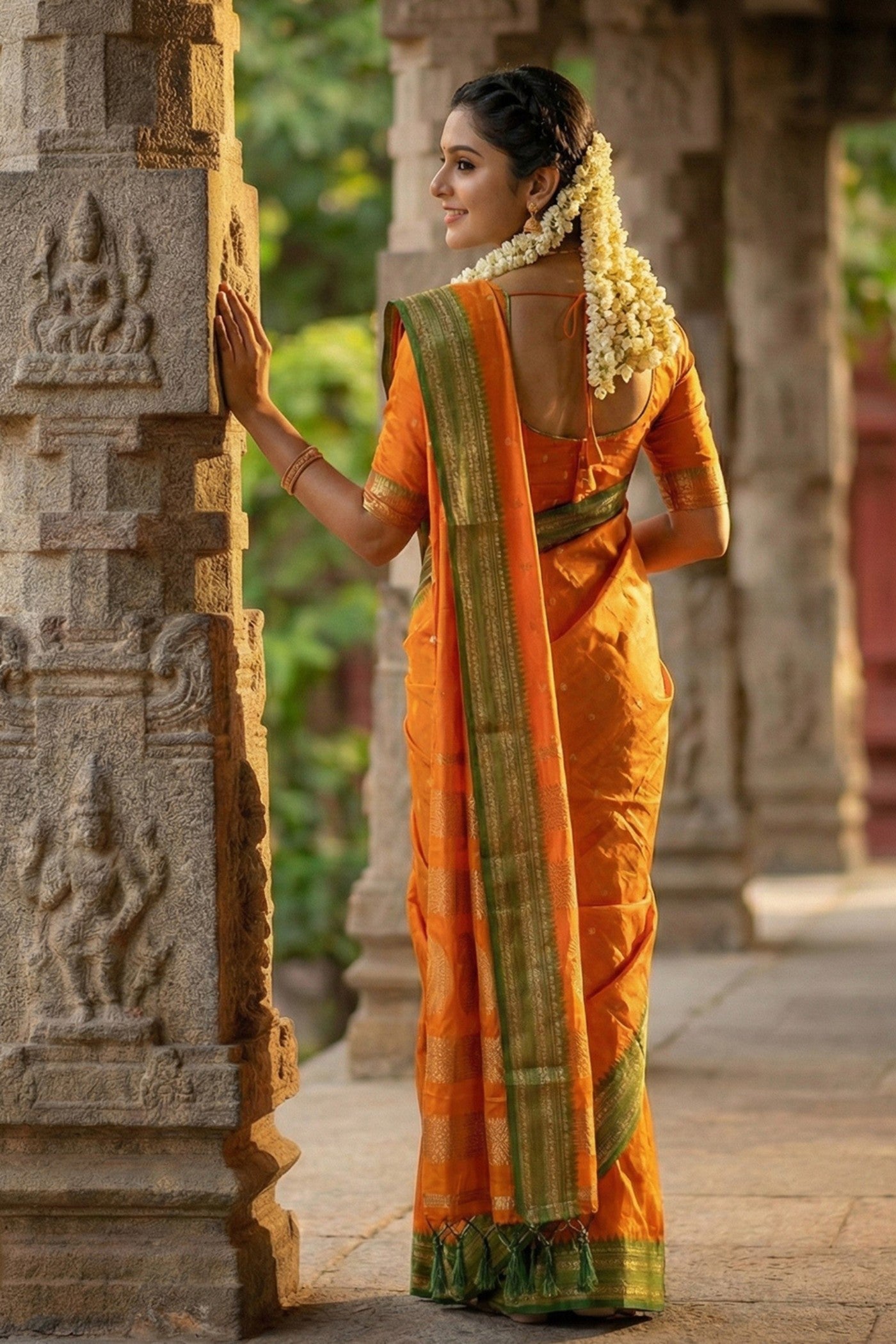 Buy MySilkLove Sunbeam Yellow Banarasi Woven Soft Silk Saree Online