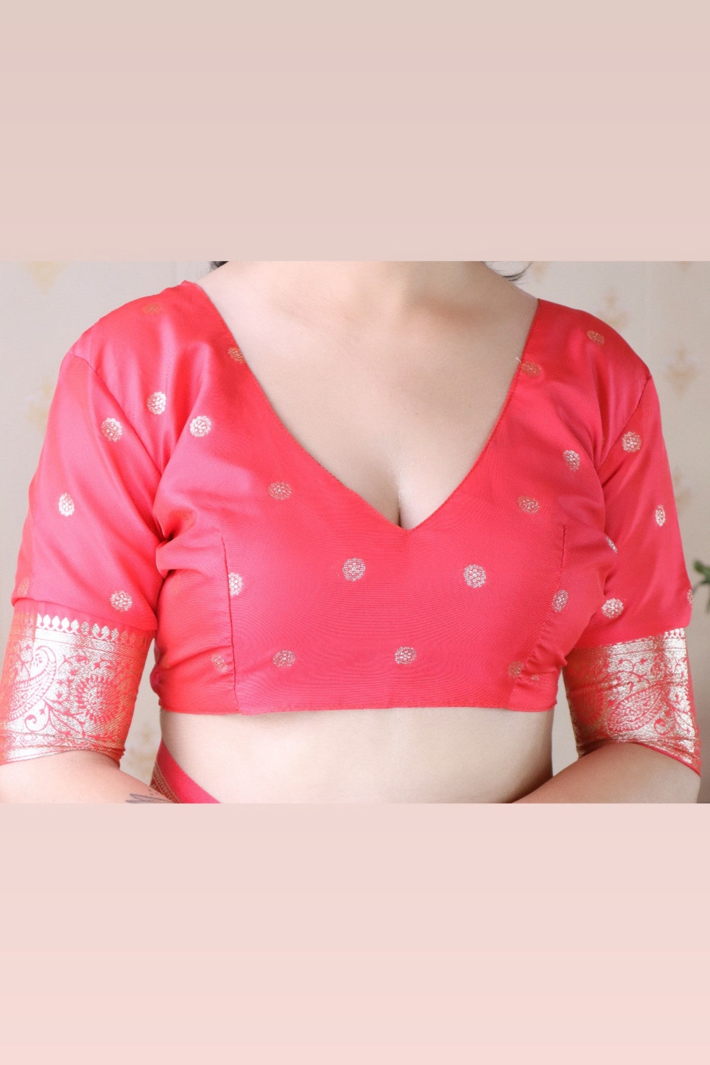 Buy MySilkLove Vermilion Red Banarasi Handloom Saree Online