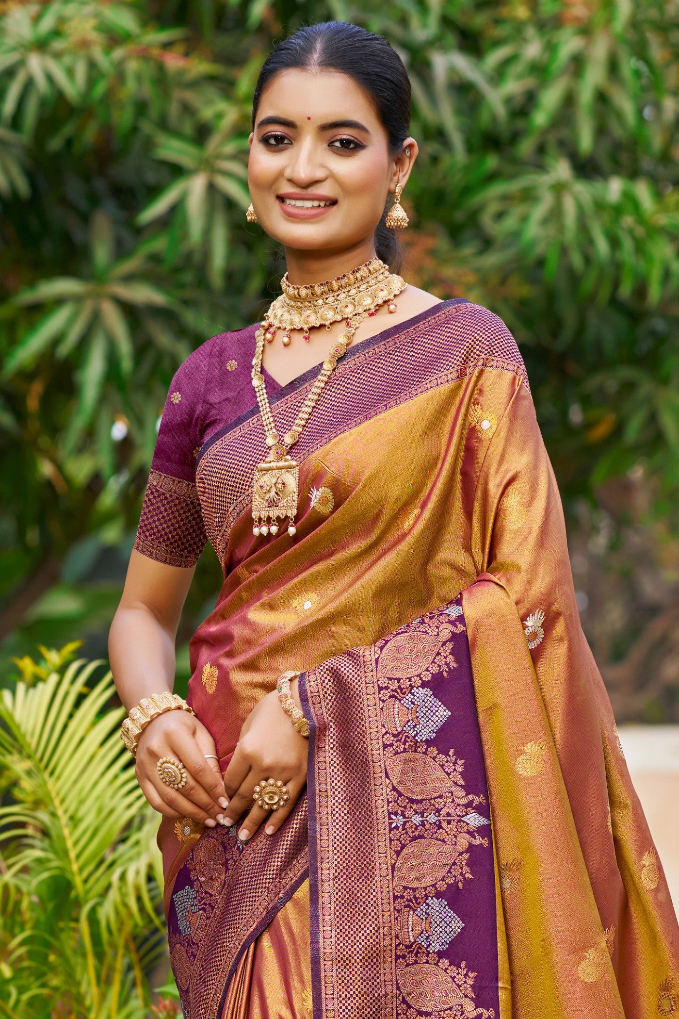 Buy MySilkLove Munsell Yellow Woven Banarasi Saree Online
